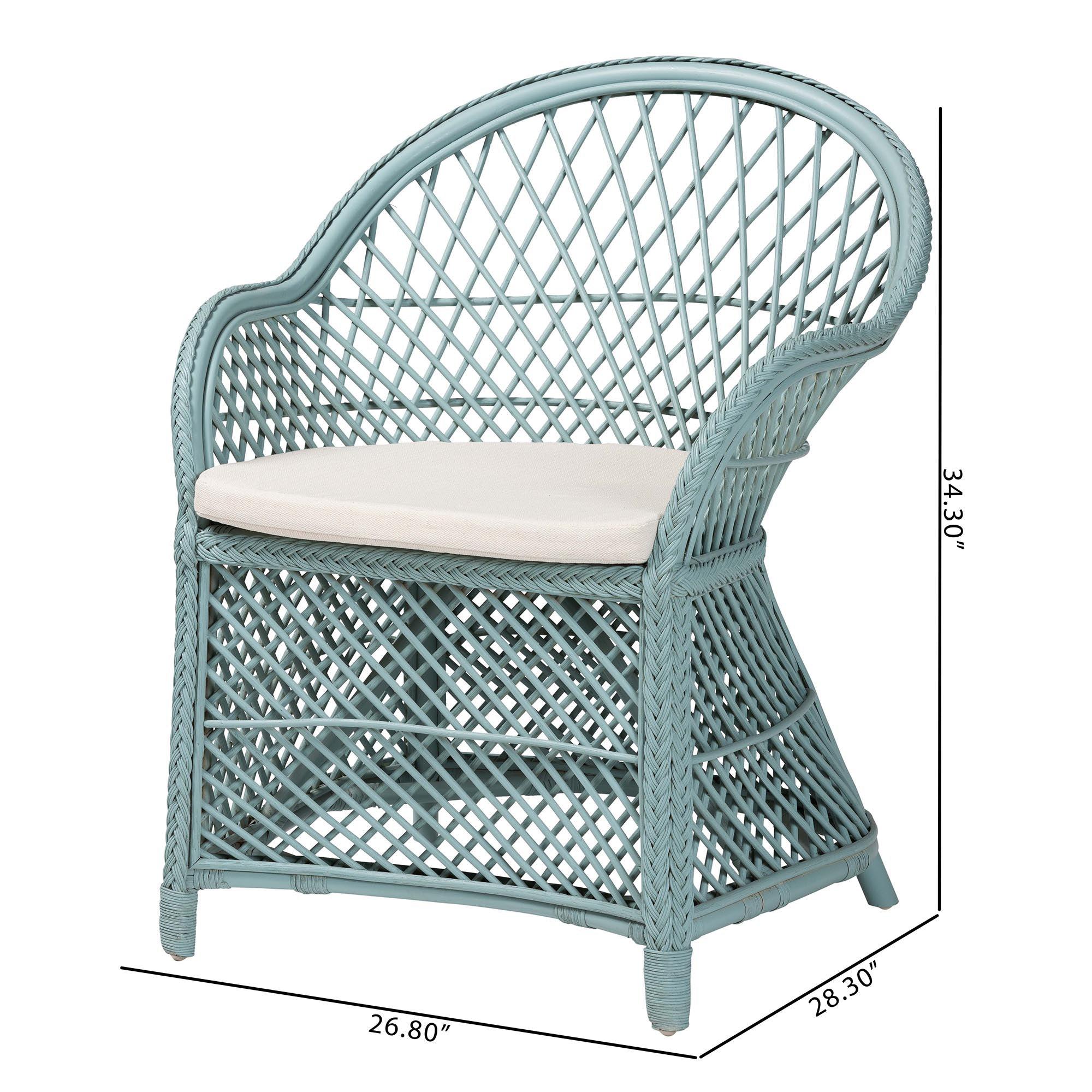 bali & pari Casilda Bohemian Braided Rattan Arm Chair