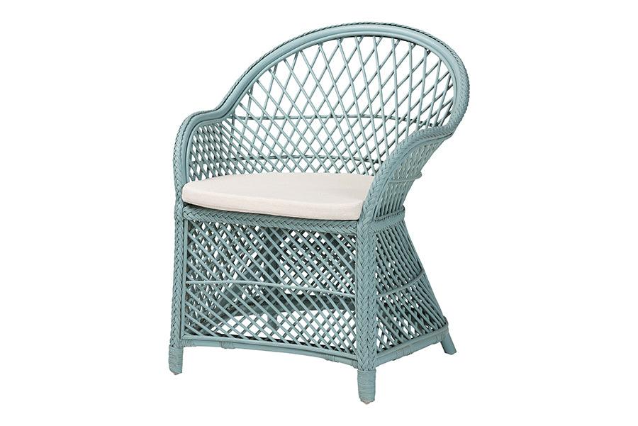 bali & pari Casilda Bohemian Braided Rattan Arm Chair