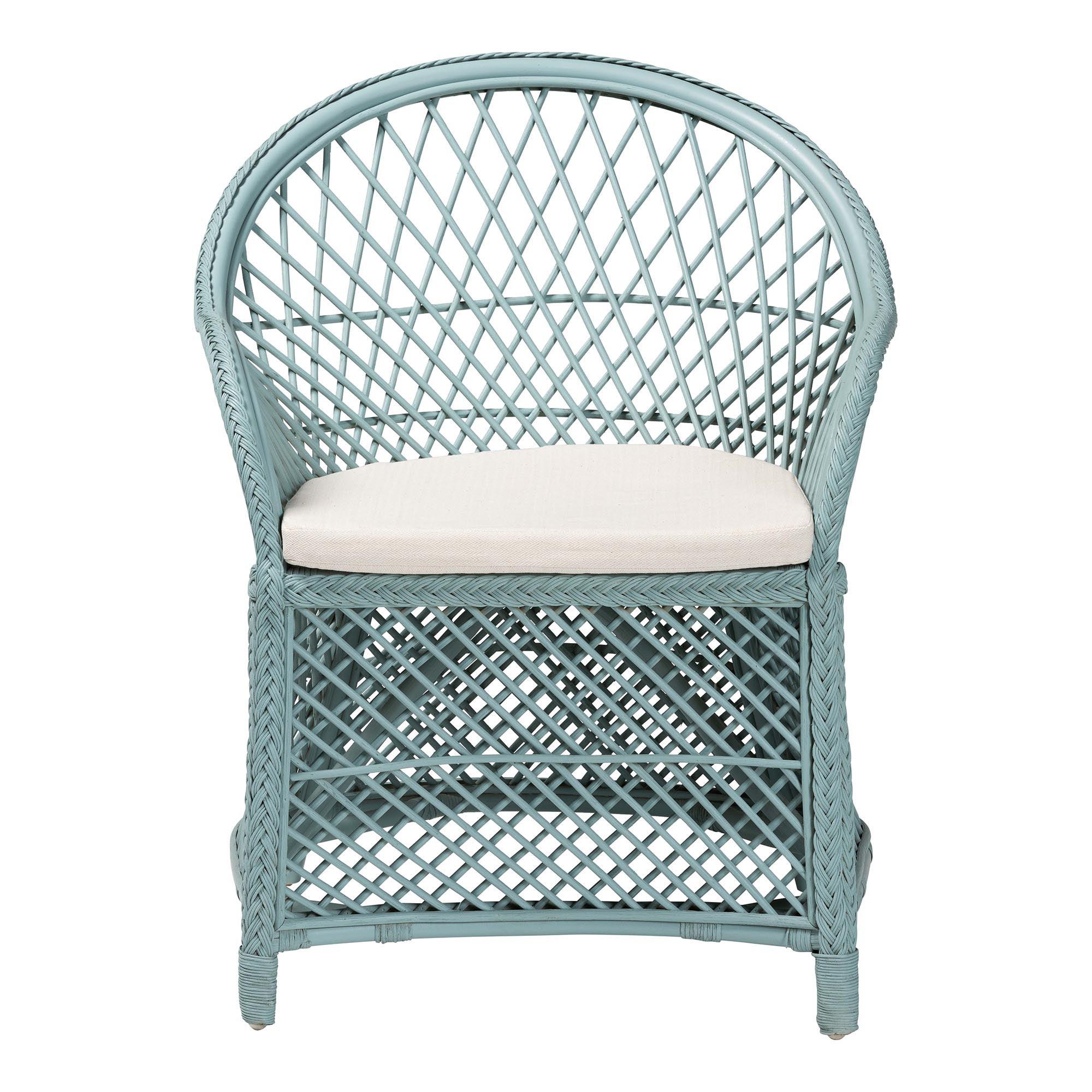 bali & pari Casilda Bohemian Braided Rattan Arm Chair