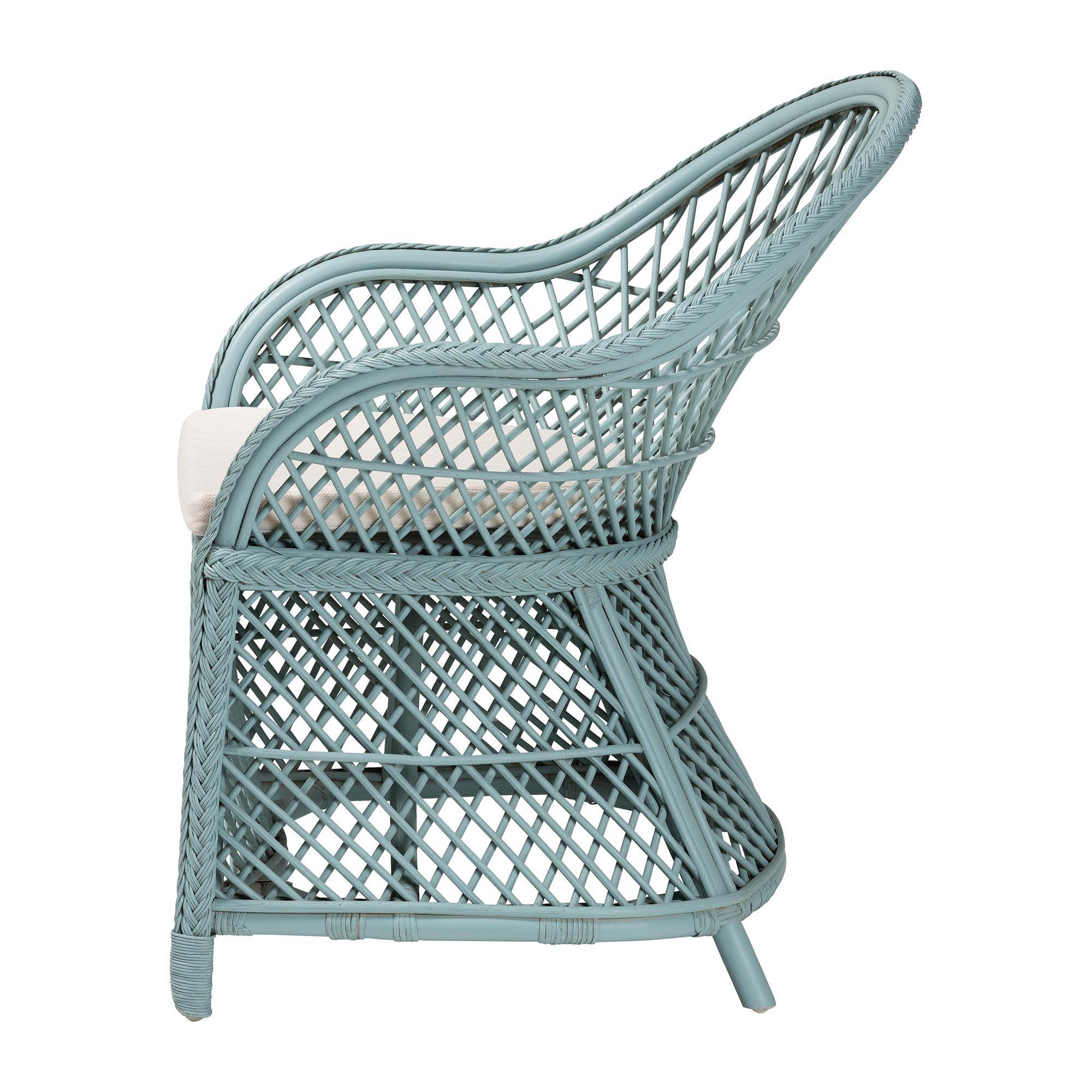 bali & pari Casilda Bohemian Braided Rattan Arm Chair