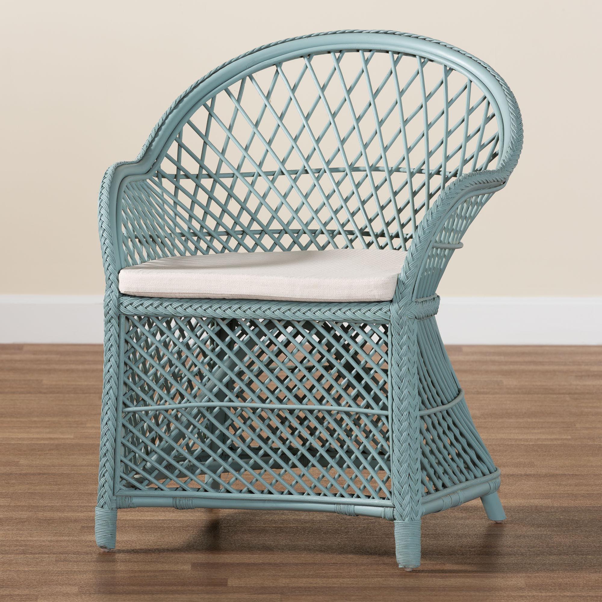 bali & pari Casilda Bohemian Braided Rattan Arm Chair