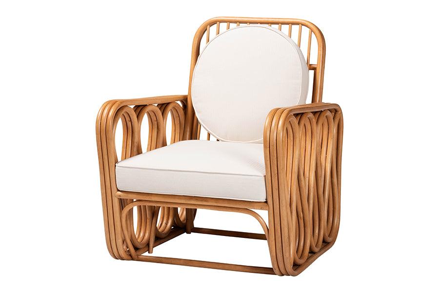 bali & pari Tiramisu Bohemian Light Honey Rattan Arm Chair