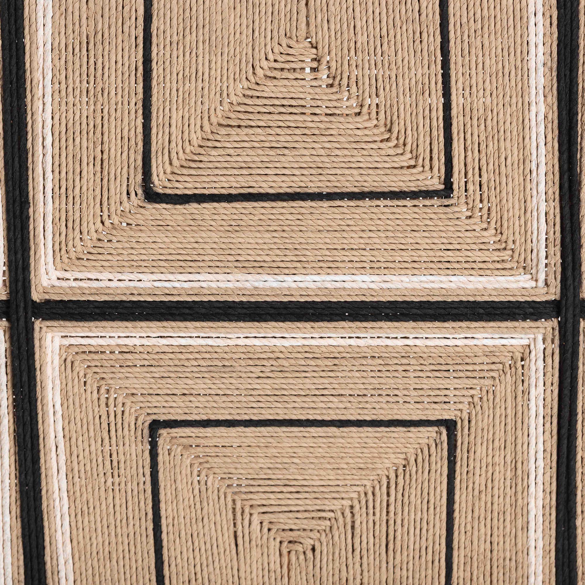 bali & pari Prita Bohemian Paper Loom and Mahogany Wood Dining Bench