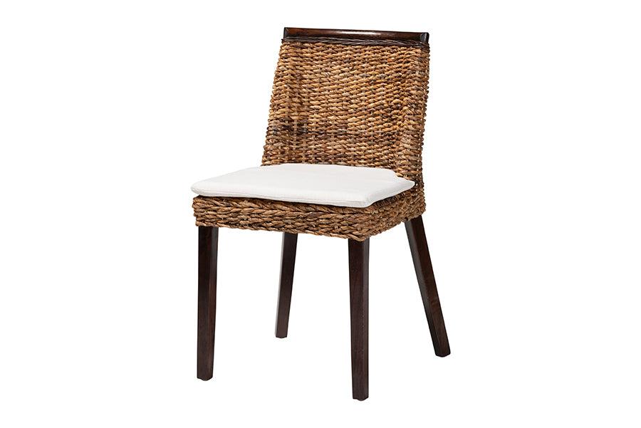 bali & pari Abbas Bohemian Seagrass and Wood Dining Chair
