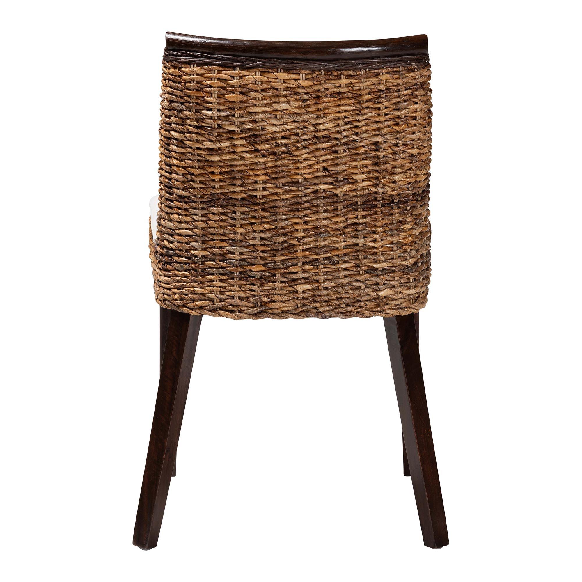 bali & pari Abbas Bohemian Seagrass and Wood Dining Chair