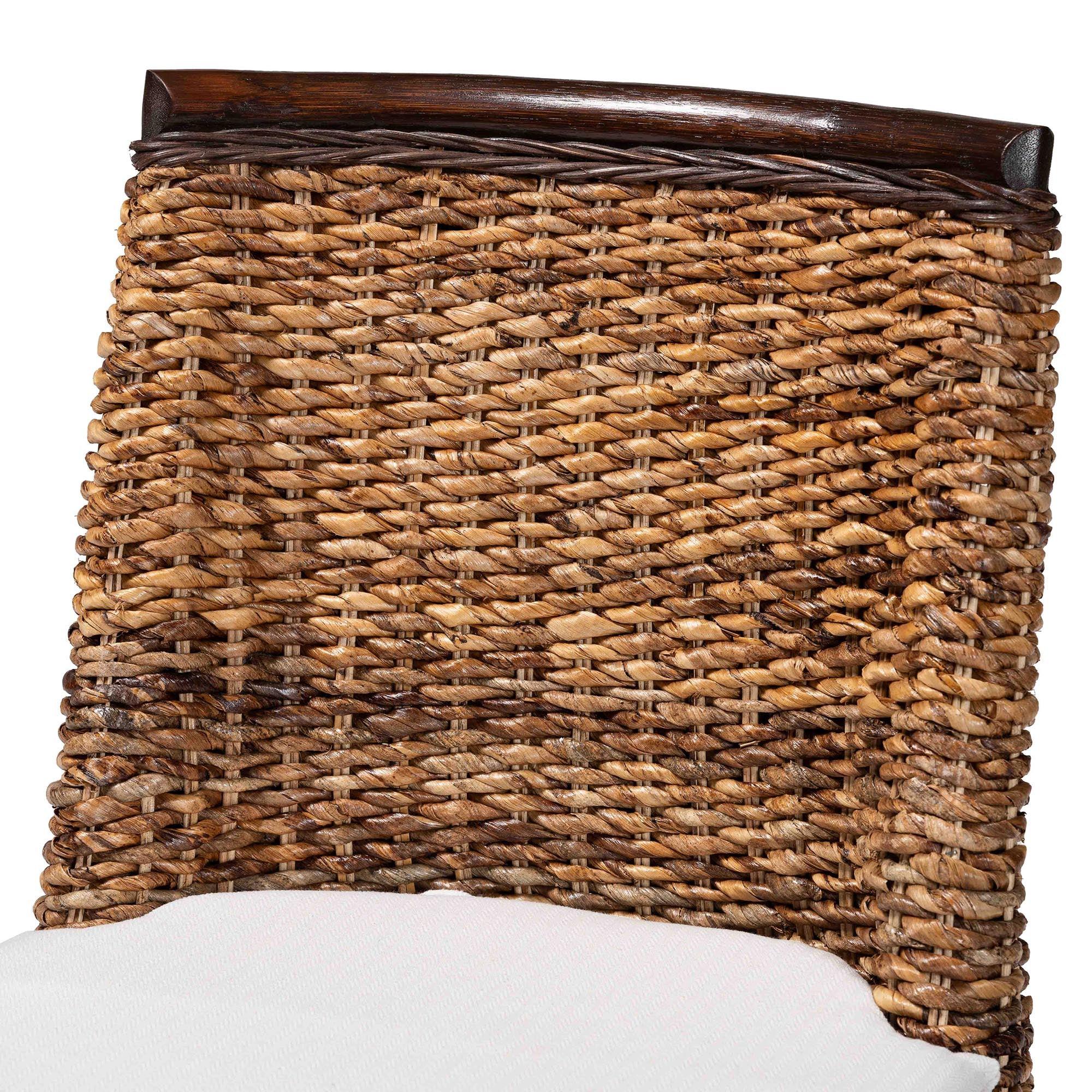 bali & pari Abbas Bohemian Seagrass and Wood Dining Chair