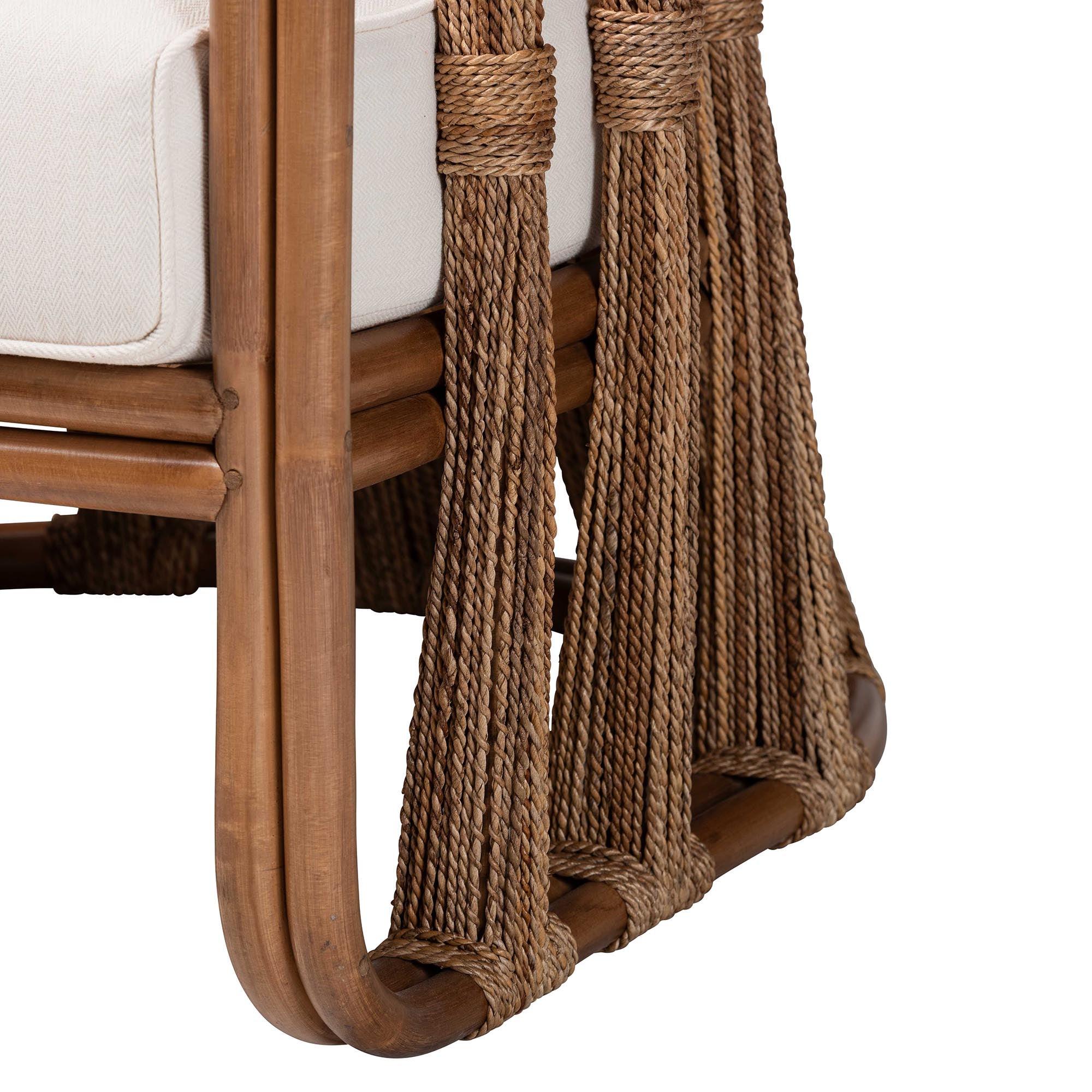 bali & pari Westham Bohemian Rattan and Seagrass Arm Chair