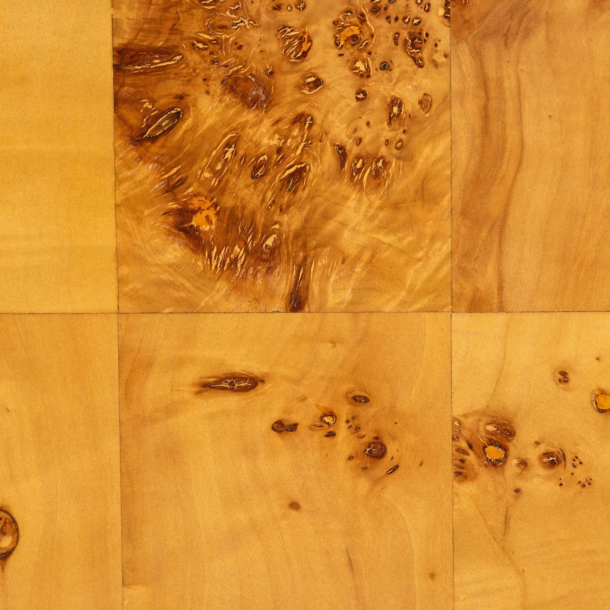 bali & pari Kayla Modern and Contemporary Light Mappa Real Burl Wood 2-Drawer Nightstand