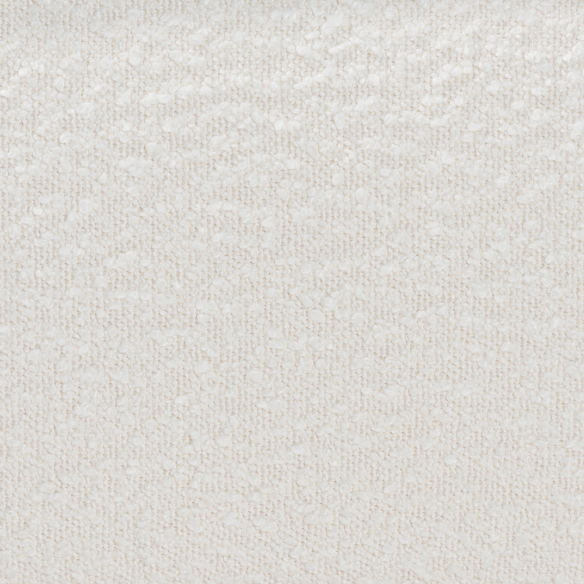 Laverick Modern Cream Boucle Platform Bed with Border Piping