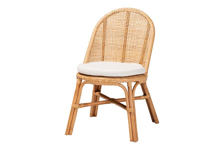 bali & pari Daniela Bohemian Light Honey Rattan Dining Chair