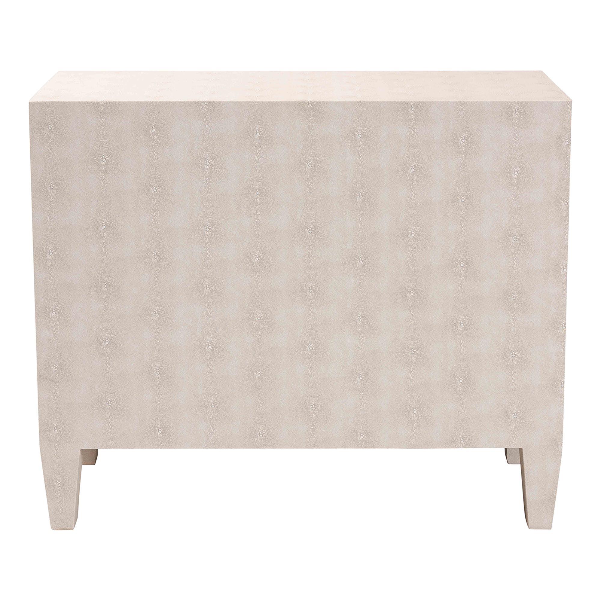 Leyna Modern Faux Shagreen 3-Drawer Storage Cabinet