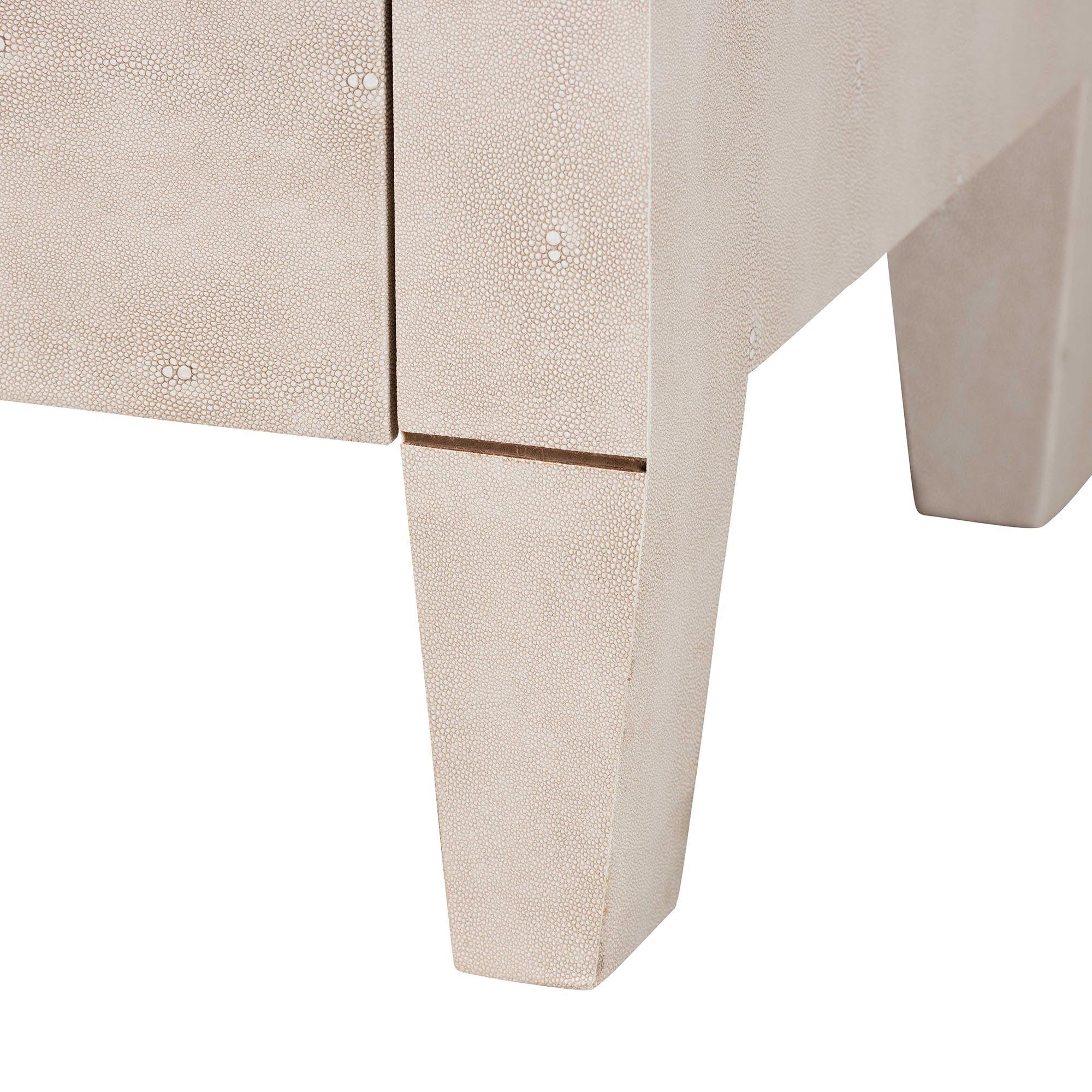 Leyna Modern Faux Shagreen 3-Drawer Storage Cabinet