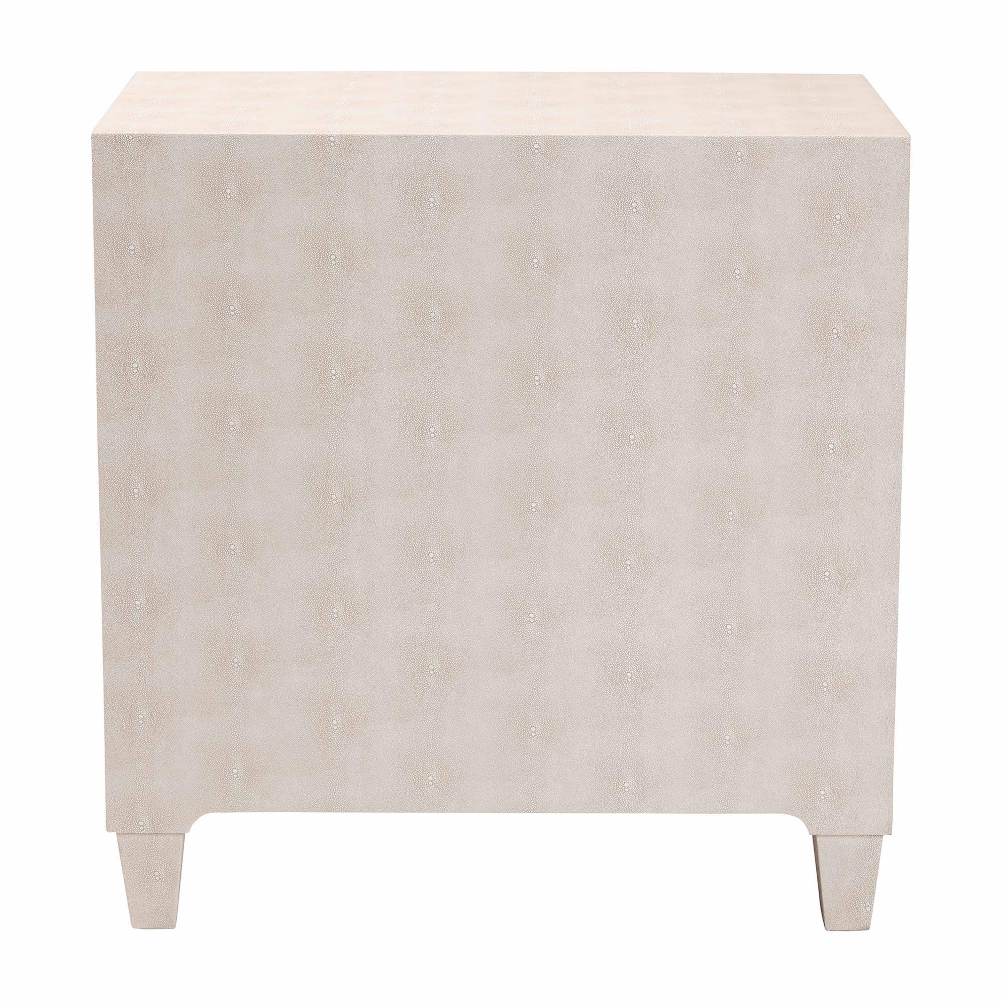 Nira Modern Faux Shagreen 3-Drawer Storage Cabinet