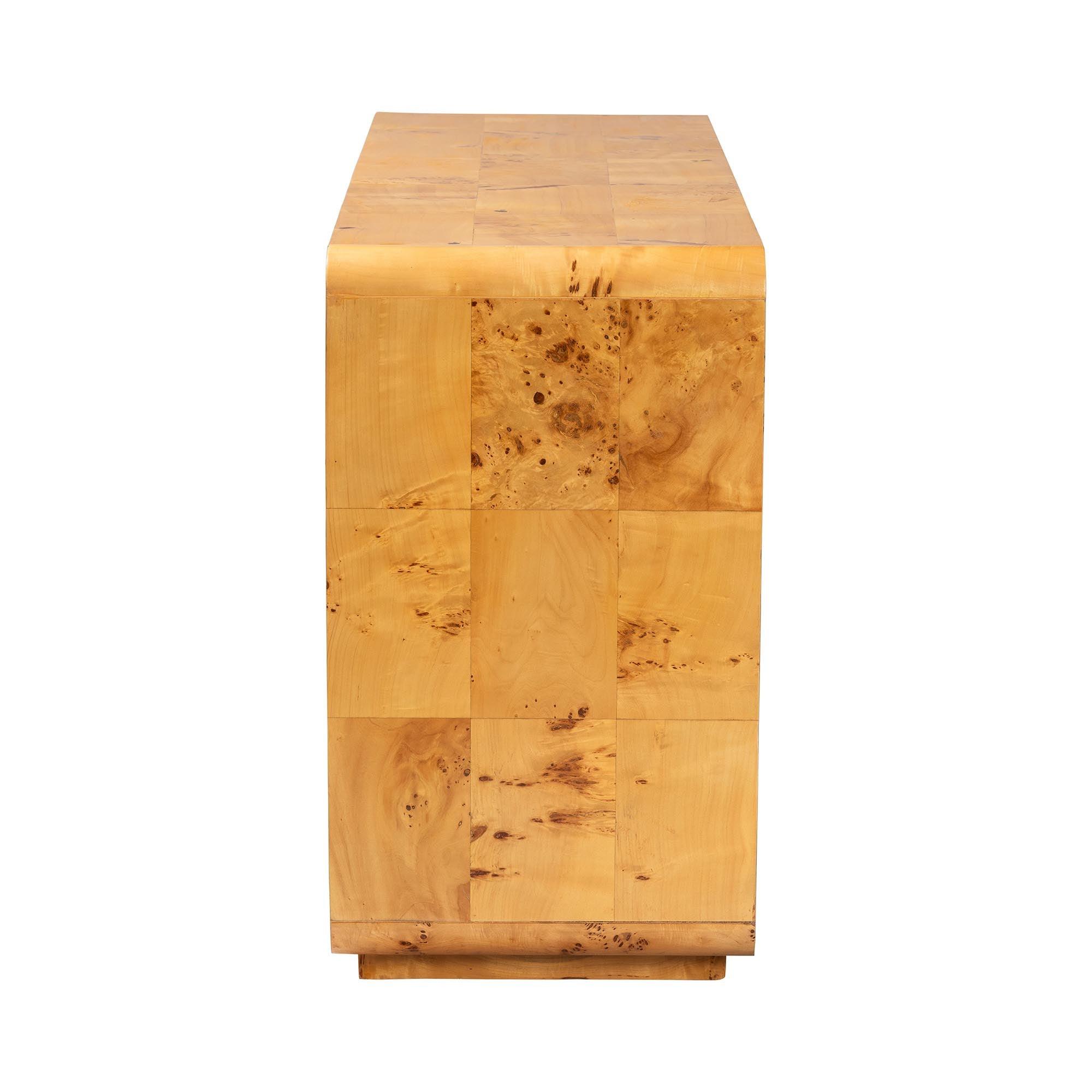 bali & pari Netra Modern and Contemporary Real Burl Wood 6-Drawer Dresser