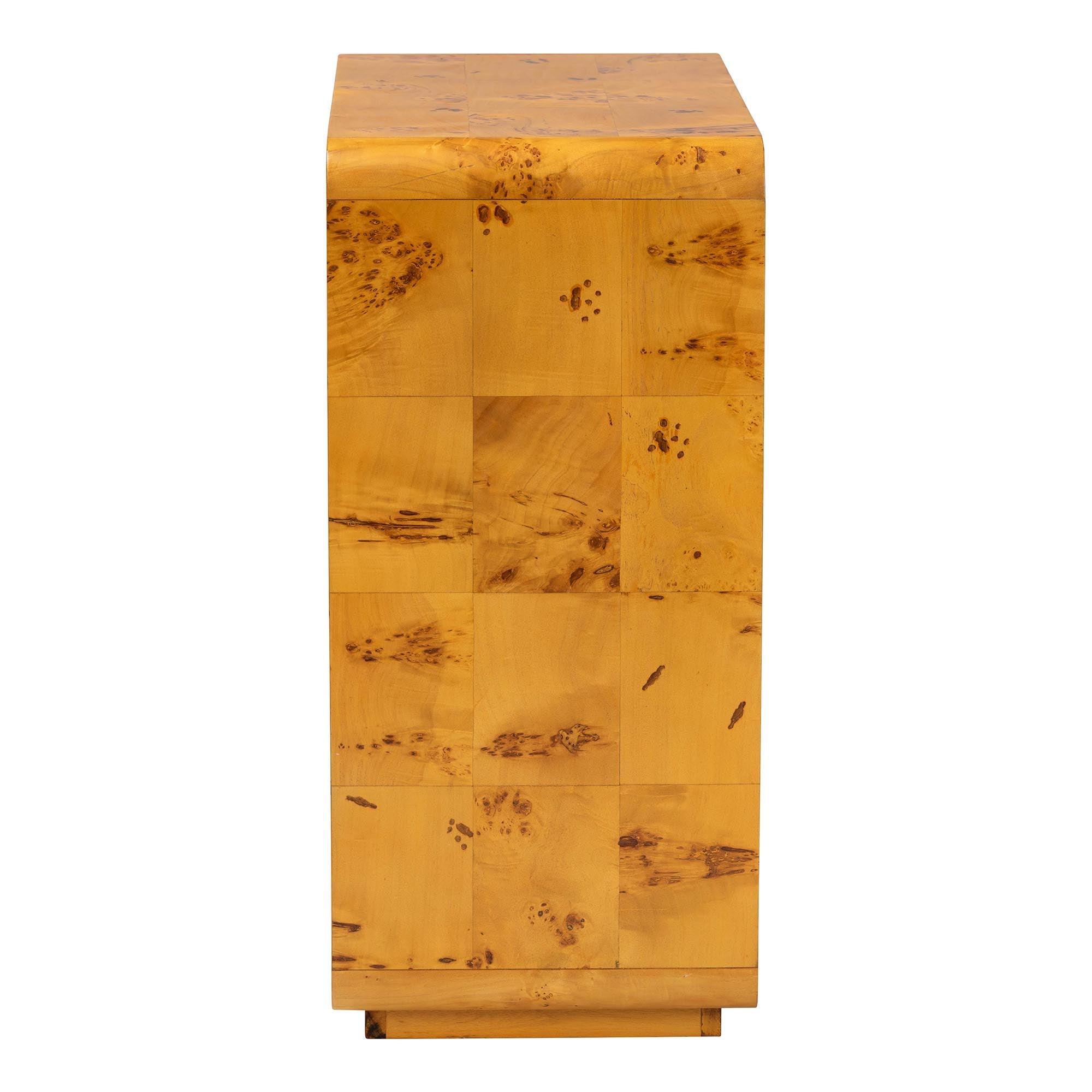 bali & pari Netra Modern and Contemporary Real Burl Wood Storage Cabinet