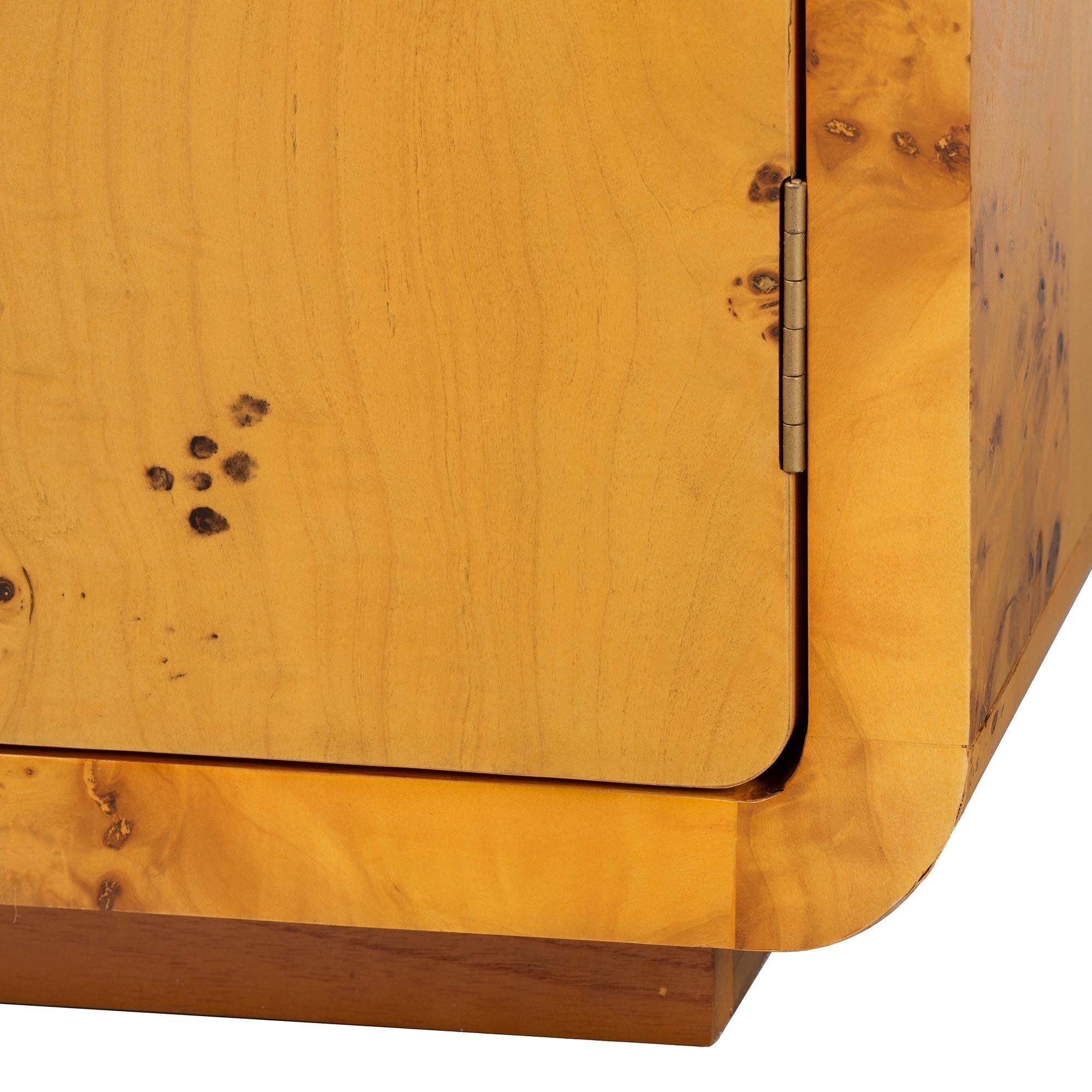 bali & pari Netra Modern and Contemporary Real Burl Wood Storage Cabinet