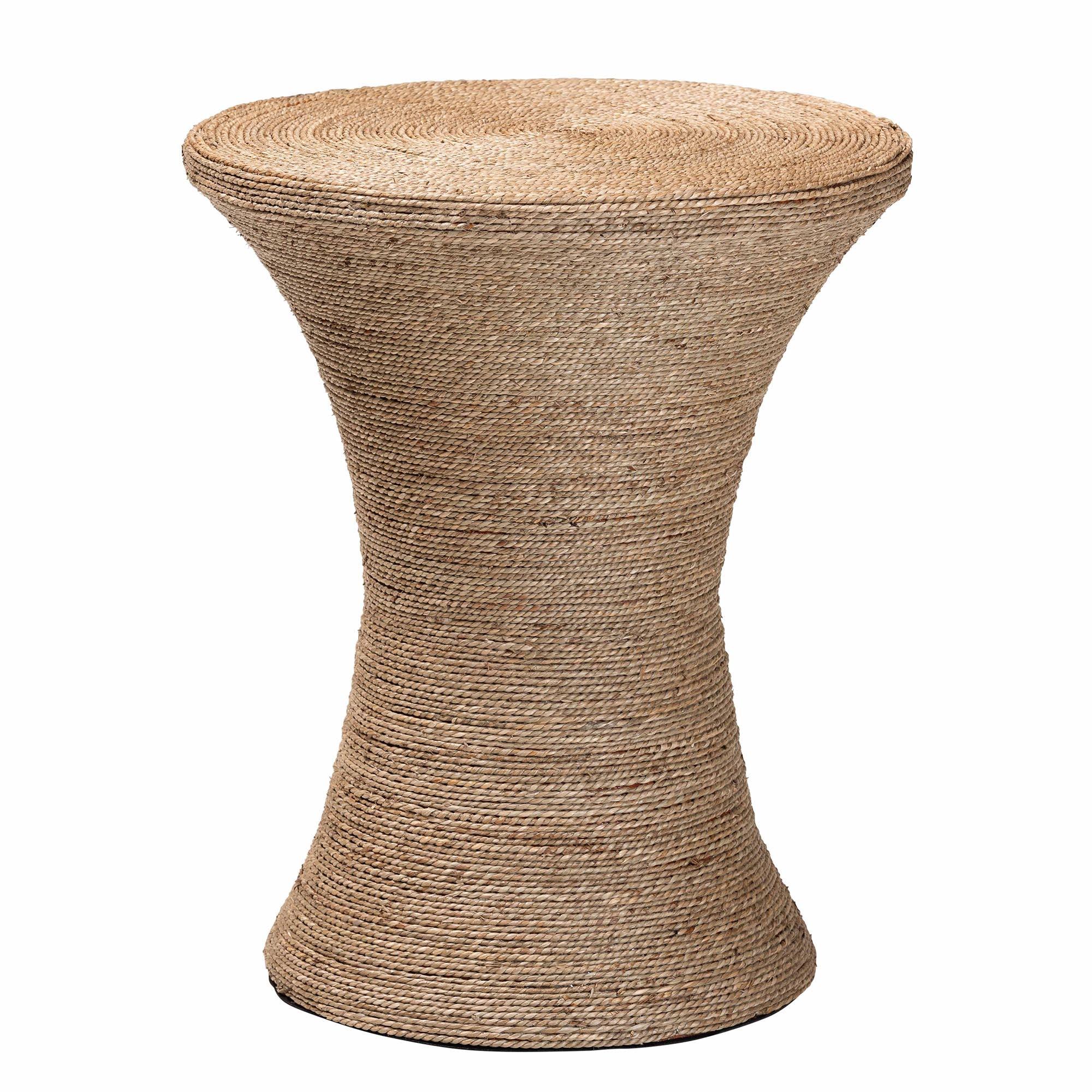 bali & pari Cady Japandi Seagrass Side Table