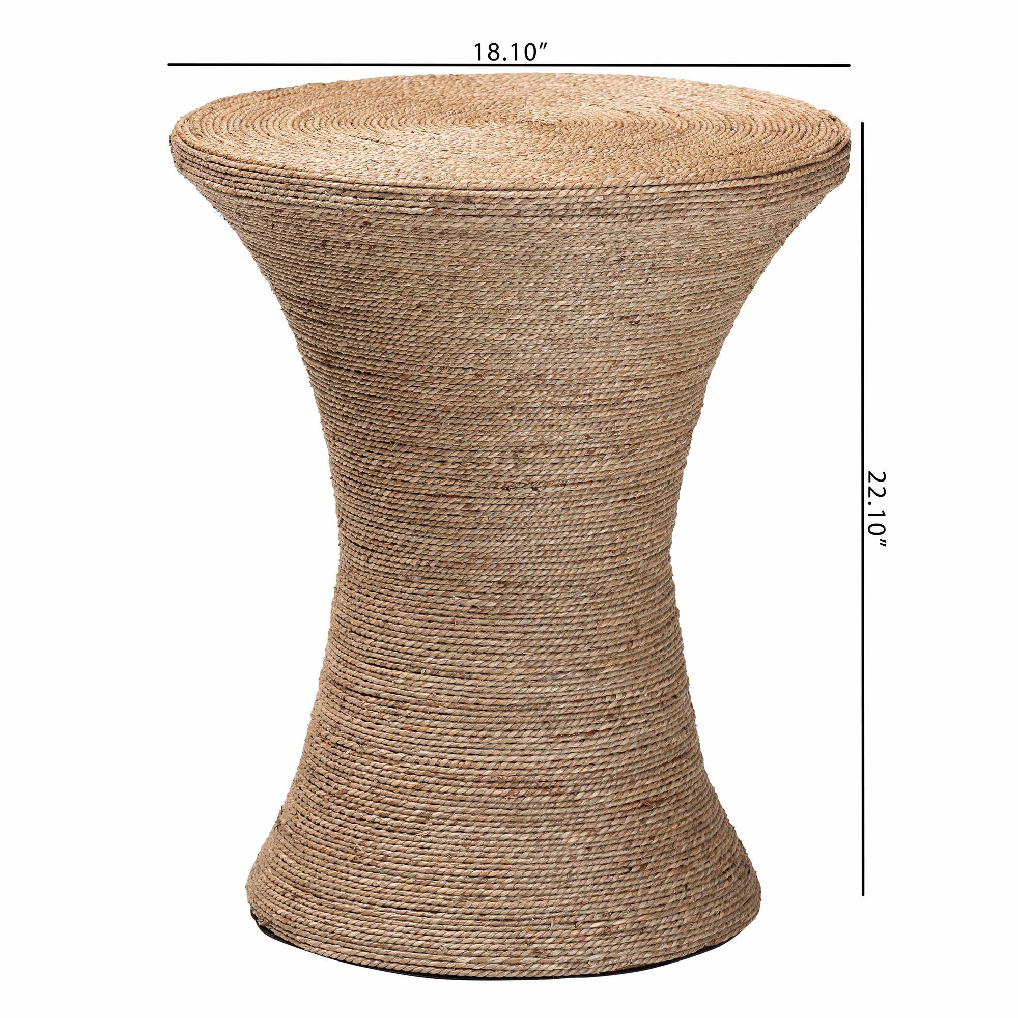 bali & pari Cady Japandi Seagrass Side Table