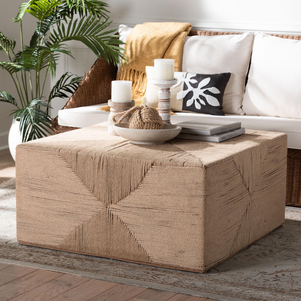 Bali & Pari Nakita Japandi Jute Coffee Table