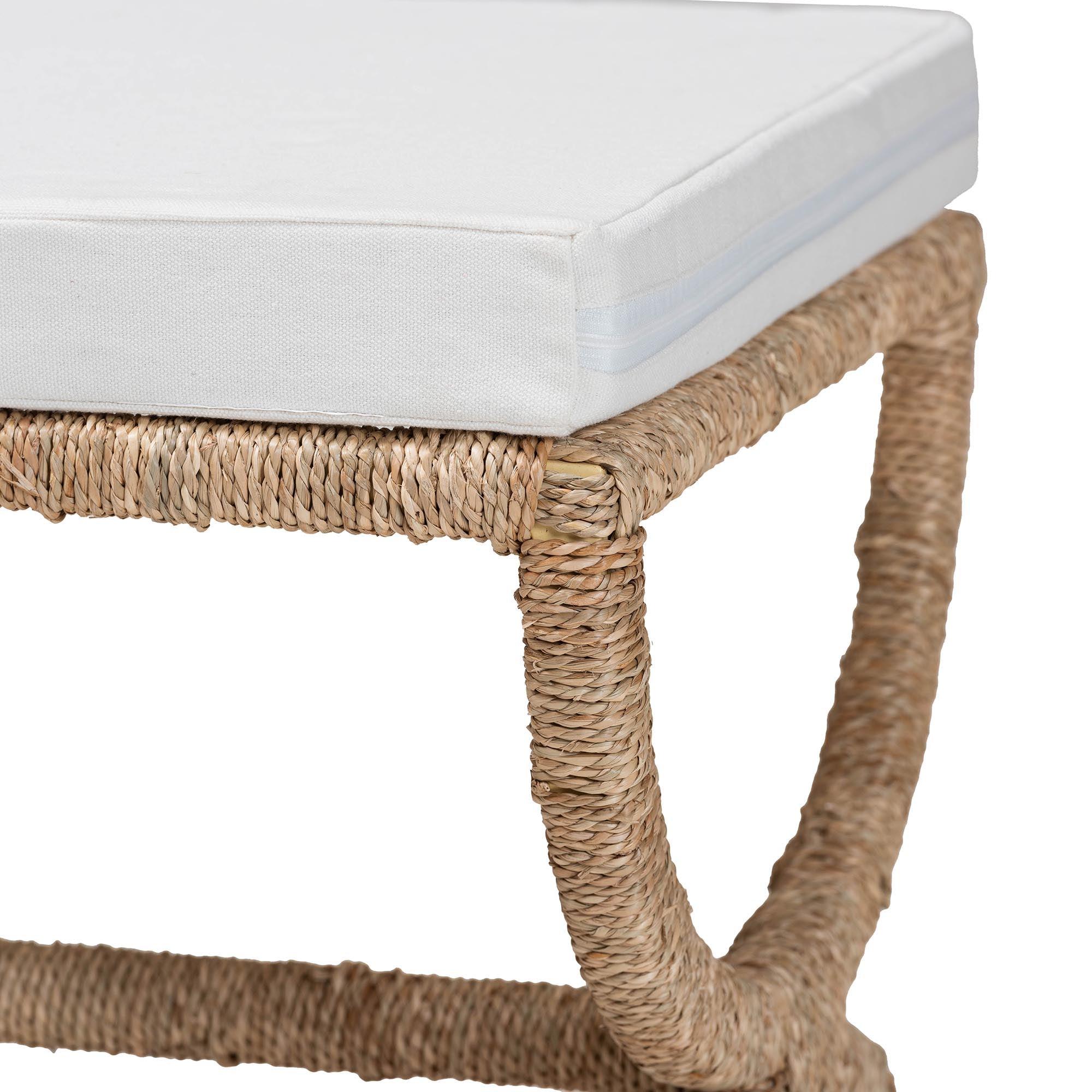 bali & pari Maliyah Japandi Seagrass Ottoman