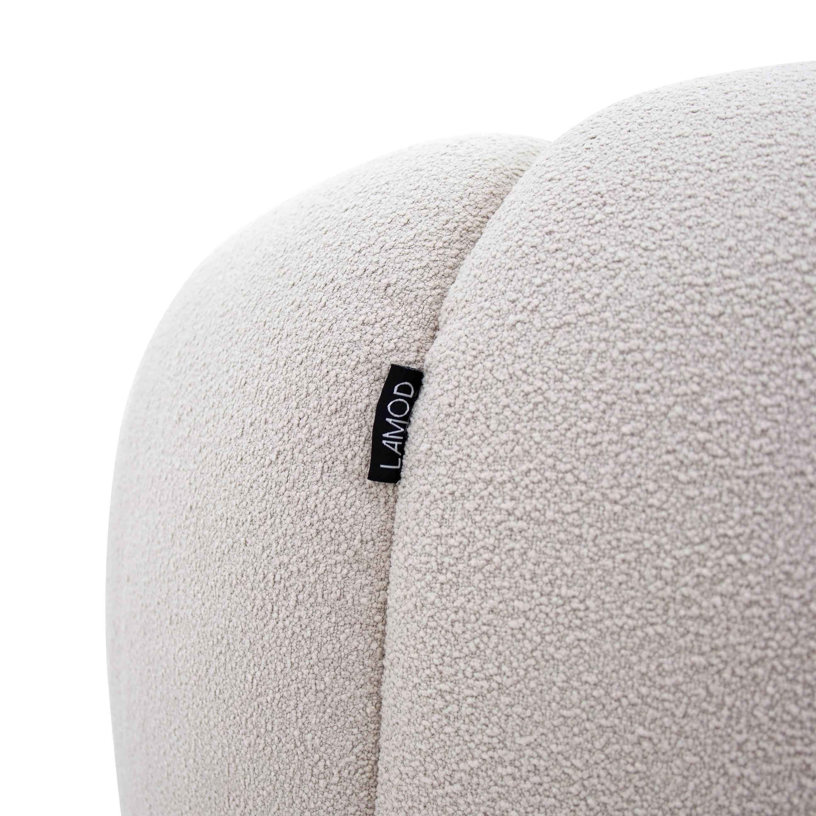 Divani Casa Yolonda Modern Curved Fabric Loveseat