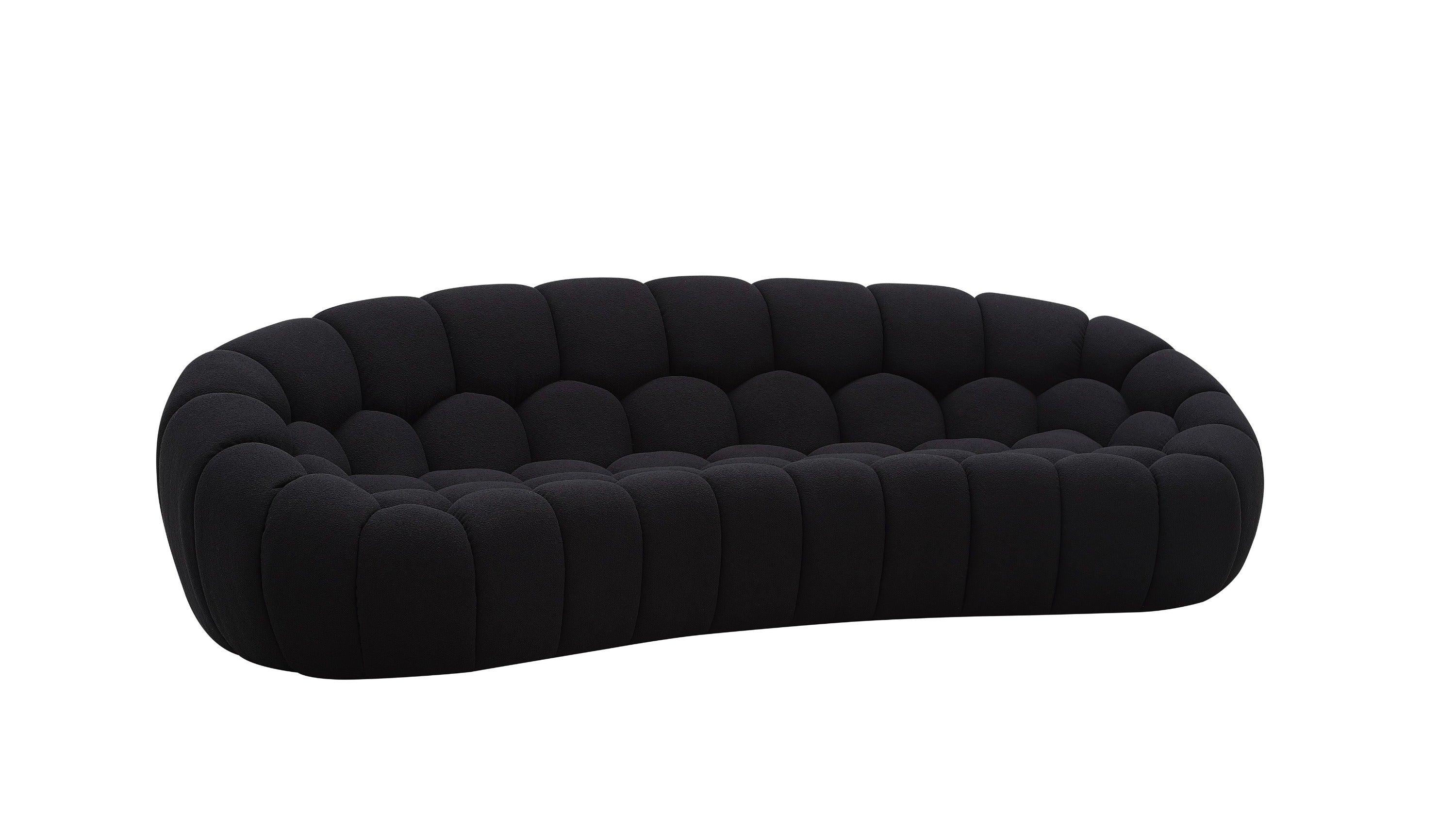 Divani Casa Yolonda Modern Curved Fabric Sofa