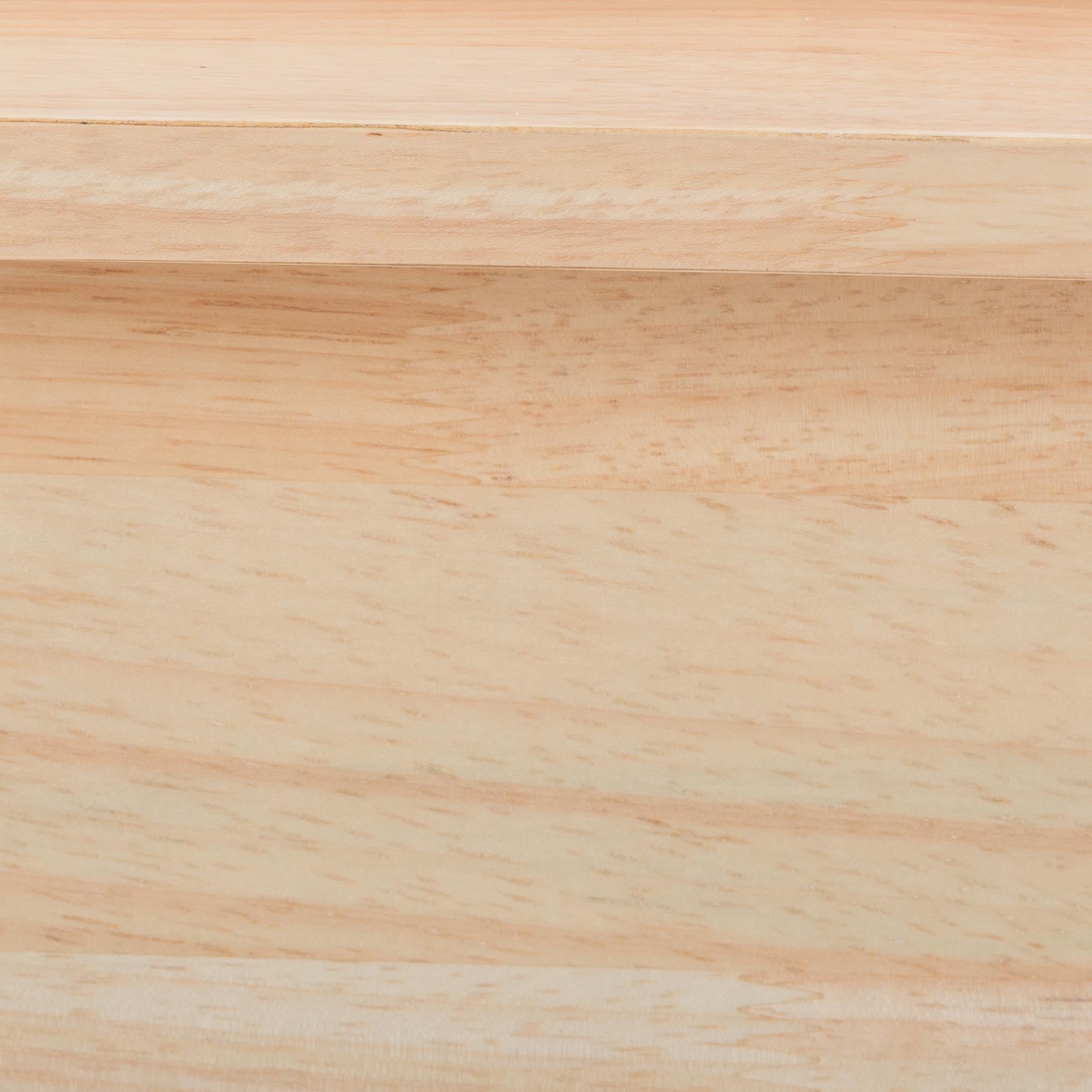 Glennis Japandi Wood Platform Bed with Woven Rattan