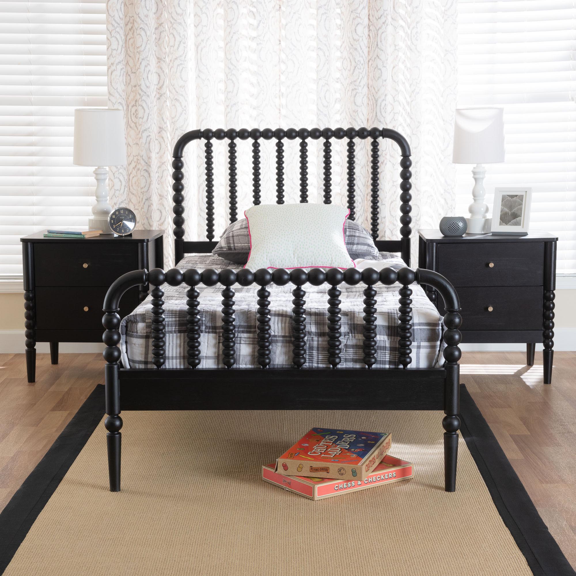 Lucera Mid-Century 3-Piece Bobbin Bedroom Set