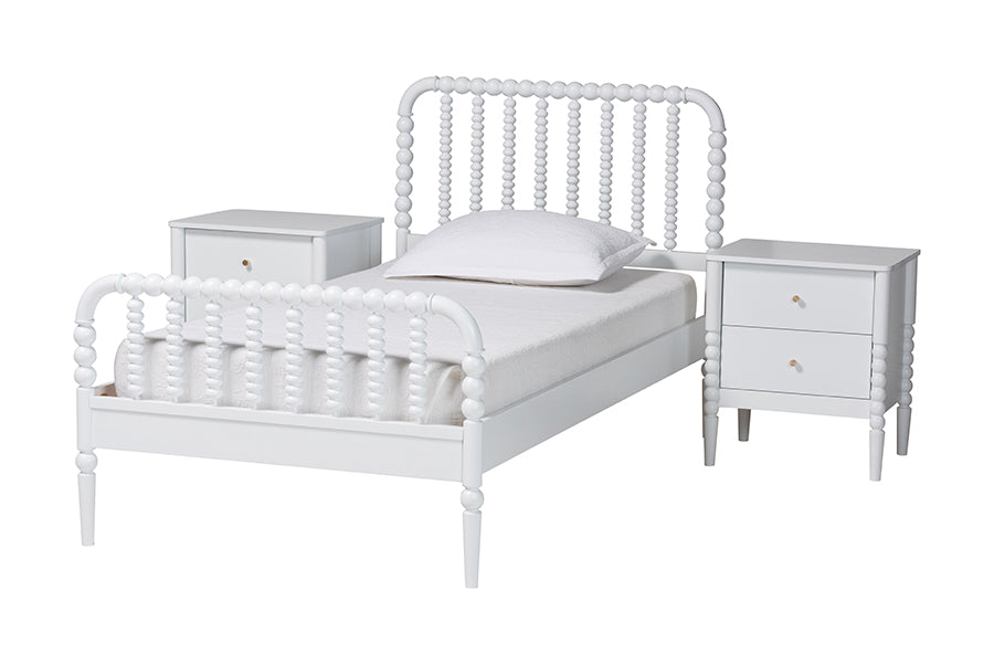 Lucera Mid-Century 3-Piece Bobbin Bedroom Set