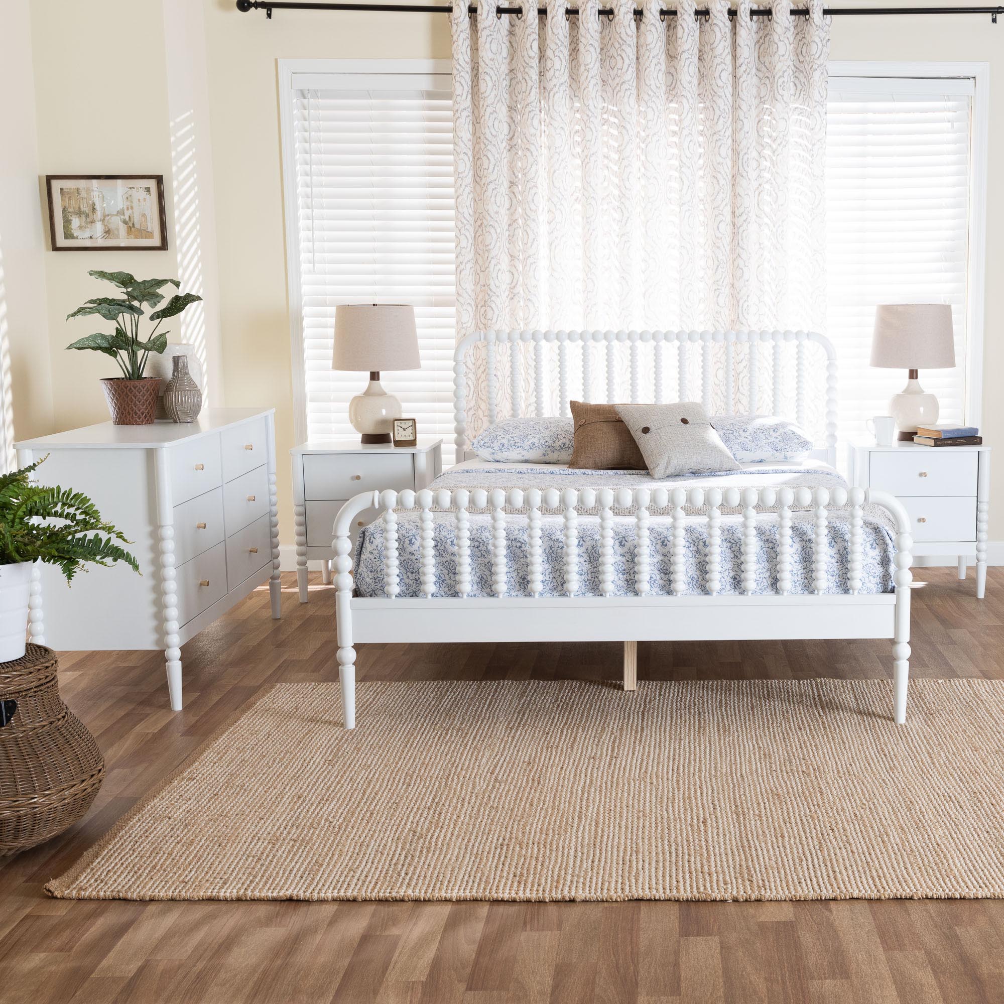 Lucera Mid-Century 4-Piece Bobbin Bedroom Set