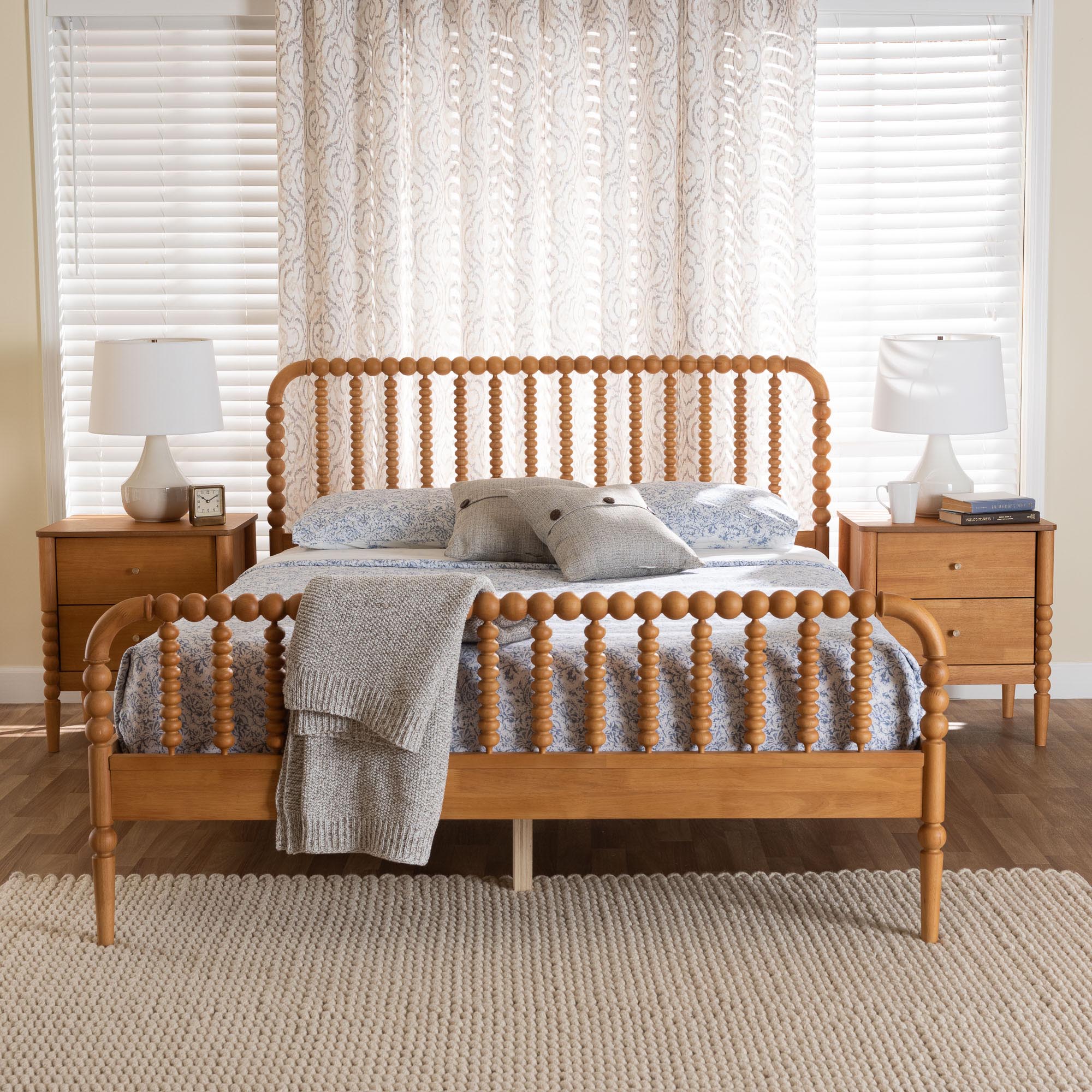 Lucera Mid-Century 3-Piece Bobbin Bedroom Set