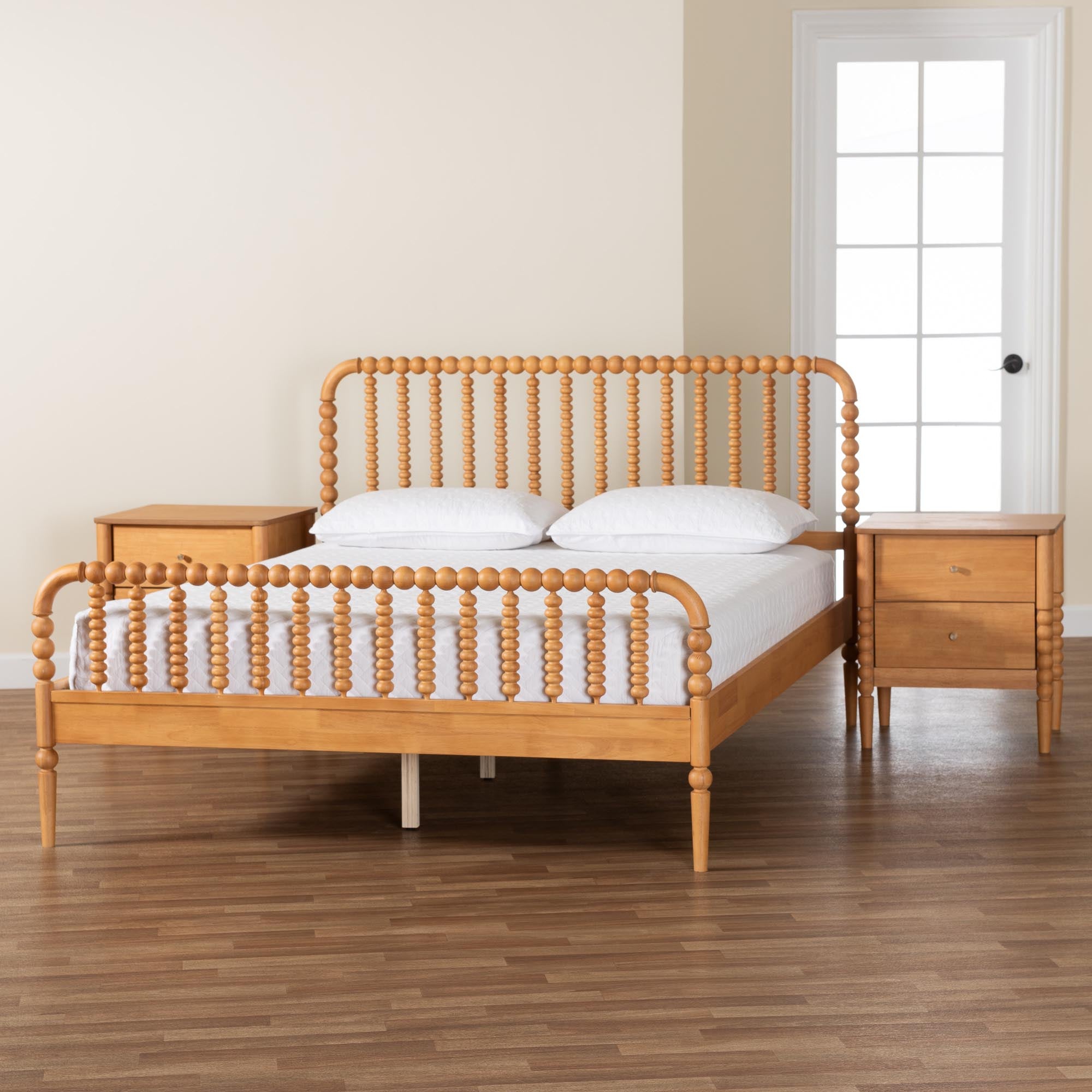 Lucera Mid-Century 3-Piece Bobbin Bedroom Set