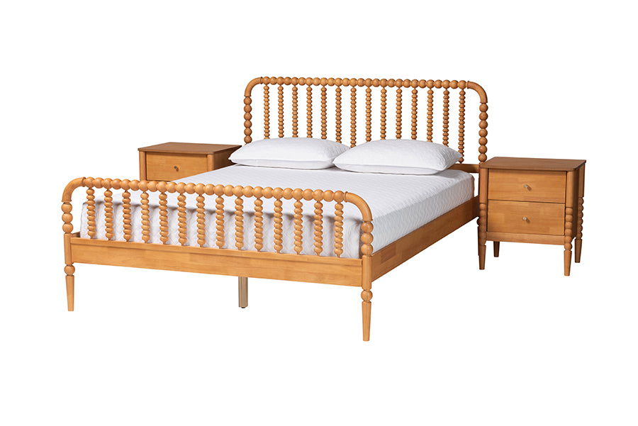 Lucera Mid-Century 3-Piece Bobbin Bedroom Set