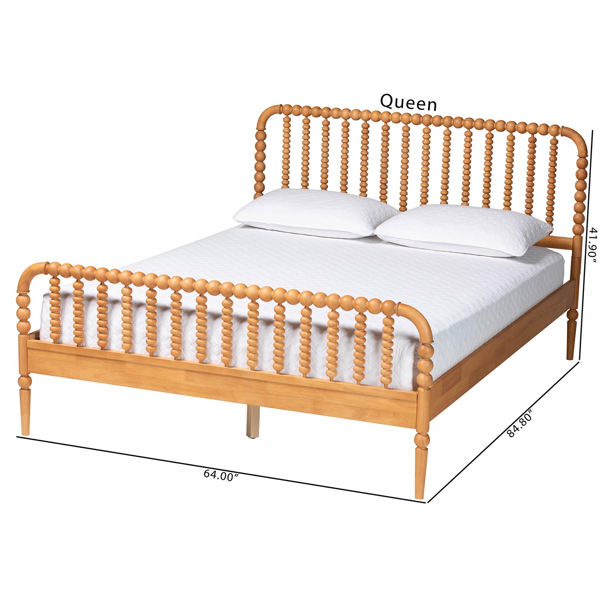 Lucera Mid-Century Bobbin Bed