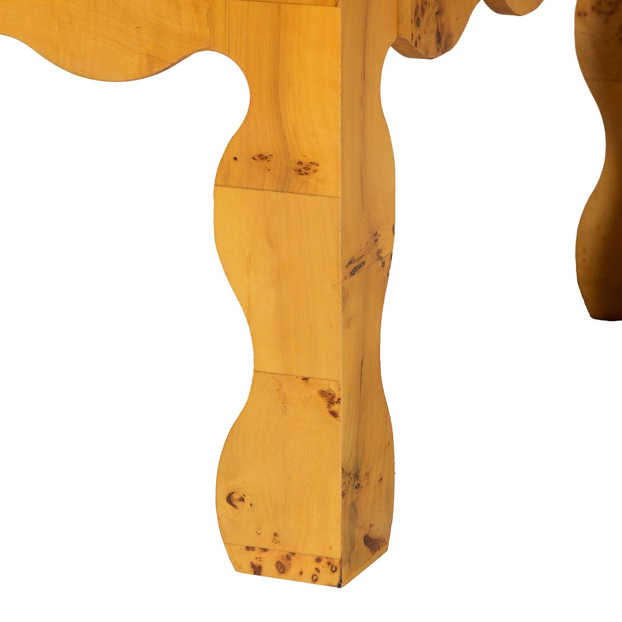 bali & pari Huxley Modern and Contemporary Real Burl Wood Coffee Table