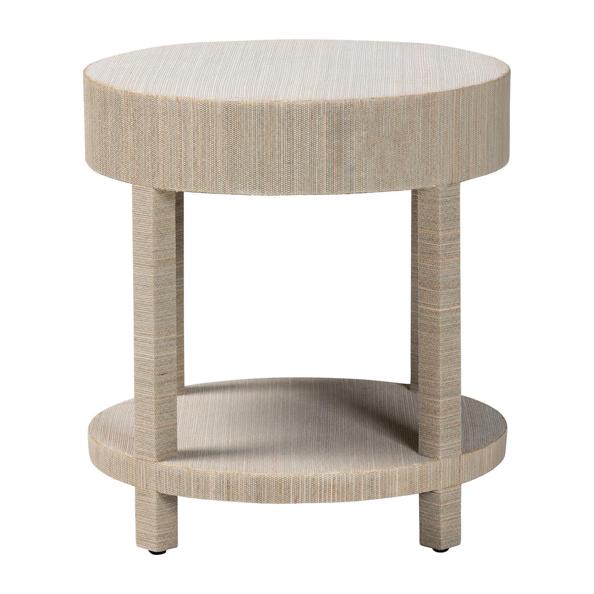 Bali & Pari Sadia Bohemian Woven Grasscloth 1-Drawer Nightstand