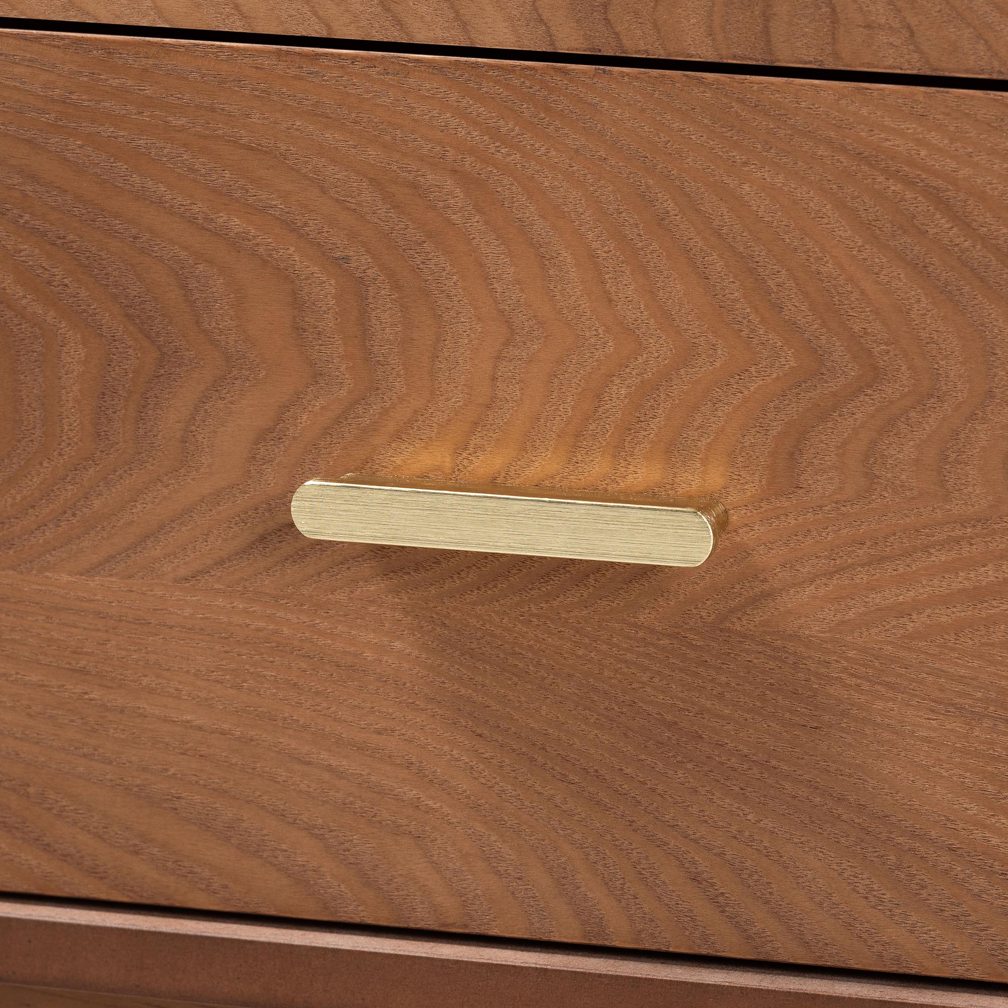 Mandolin Mid-Century Ash Wood 2-Drawer Nightstand
