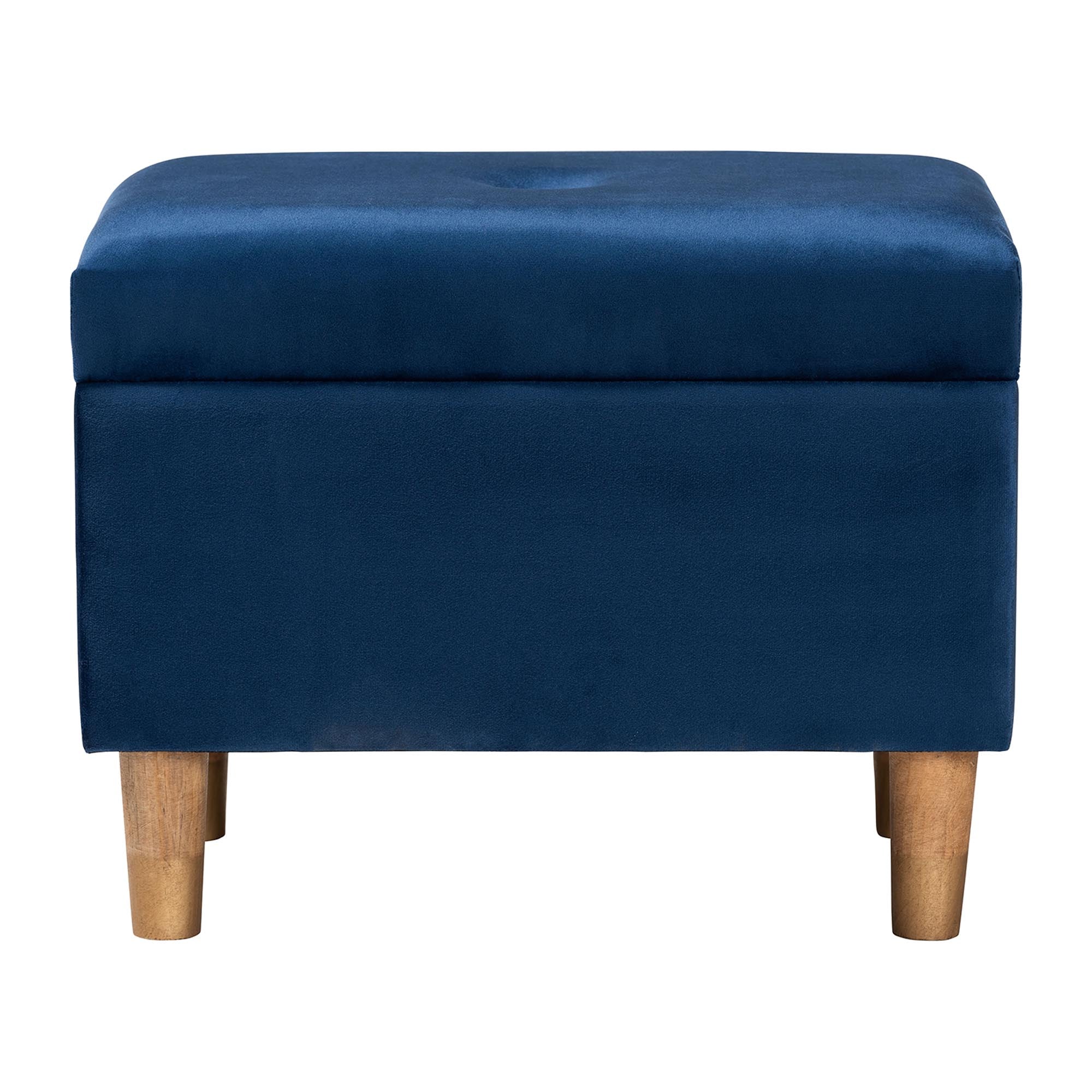 Elias Modern Velvet Fabric Storage Ottoman