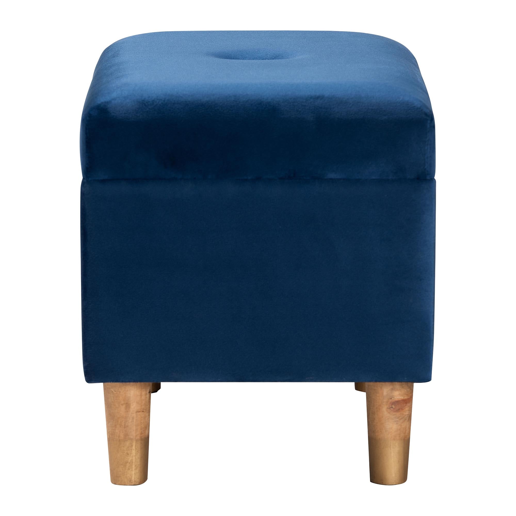 Elias Modern Velvet Fabric Storage Ottoman