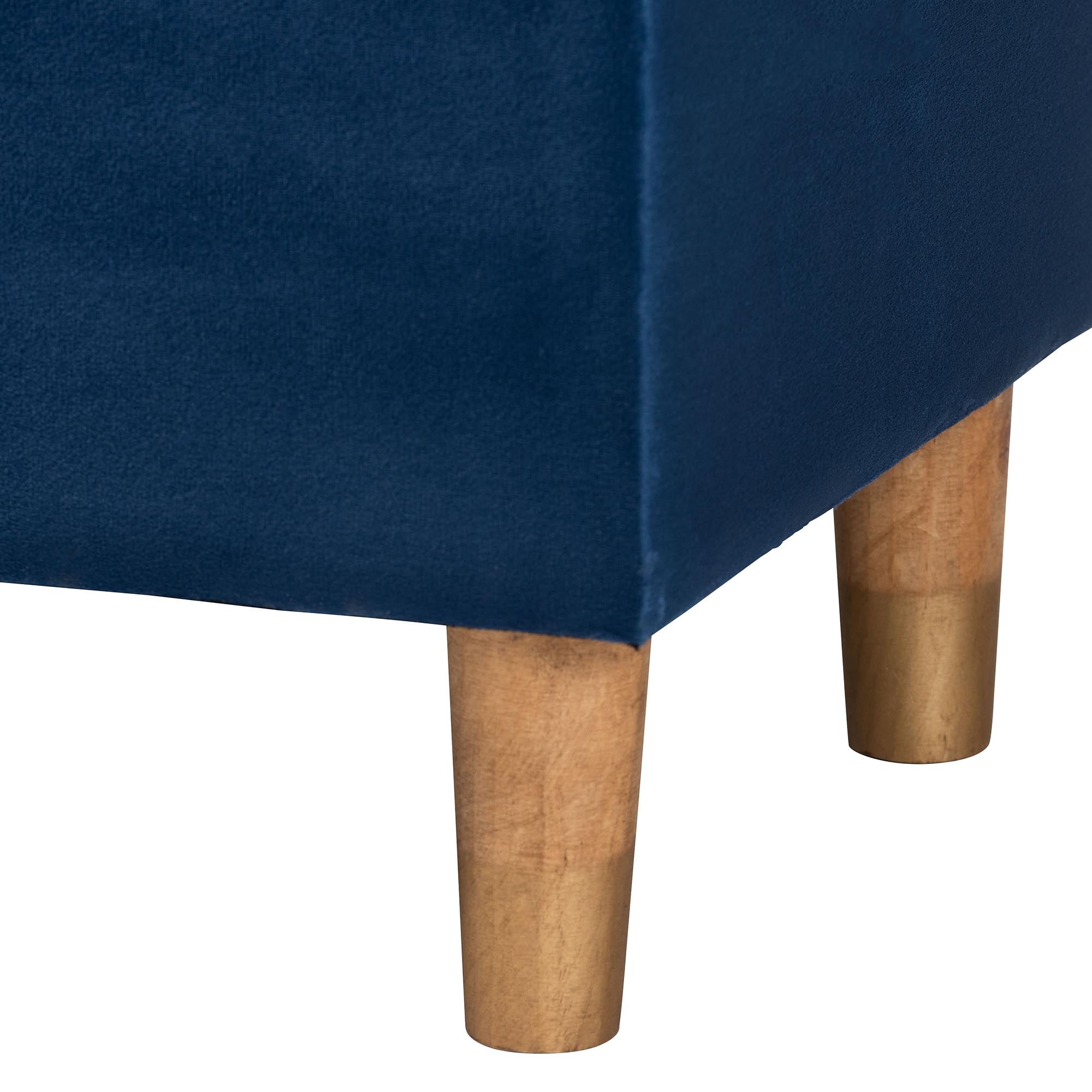 Elias Modern Velvet Fabric Storage Ottoman