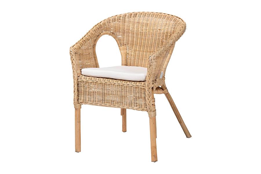 bali & pari Abbey Modern Bohemian Rattan Dining Chair