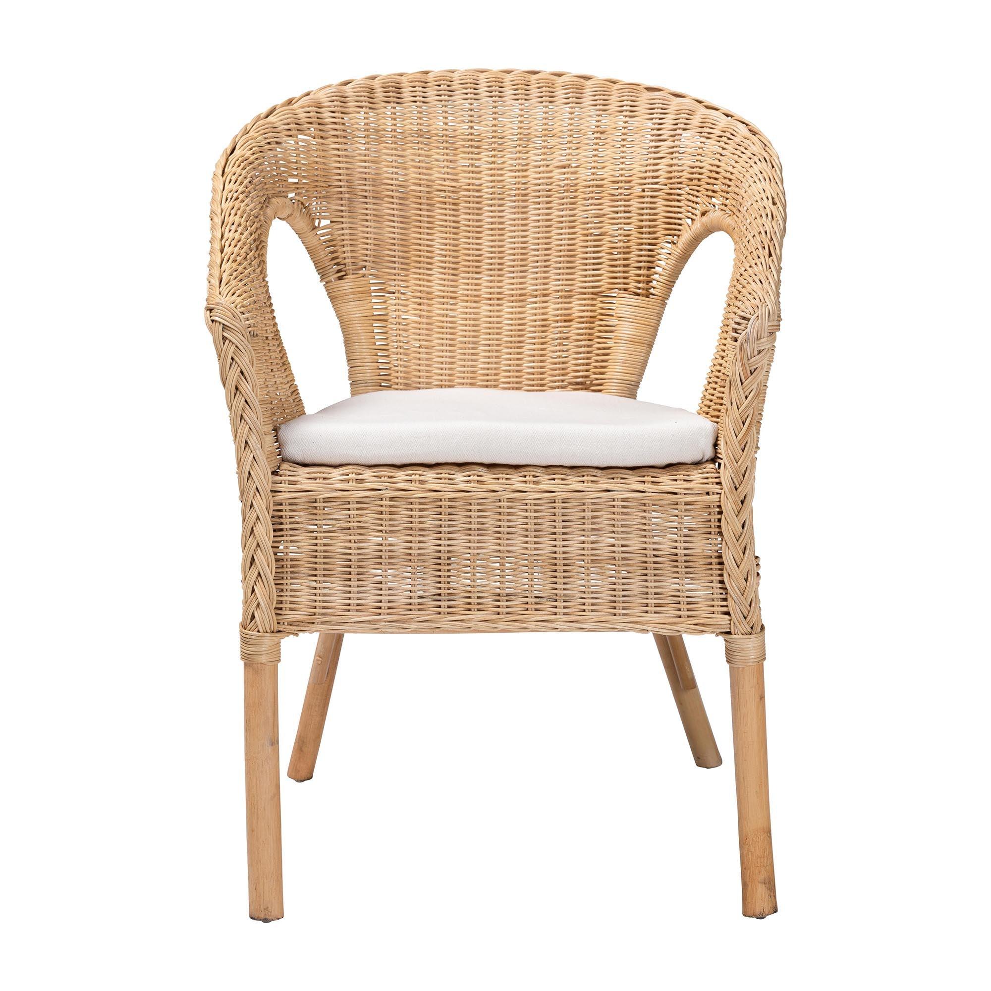 bali & pari Abbey Modern Bohemian Rattan Dining Chair