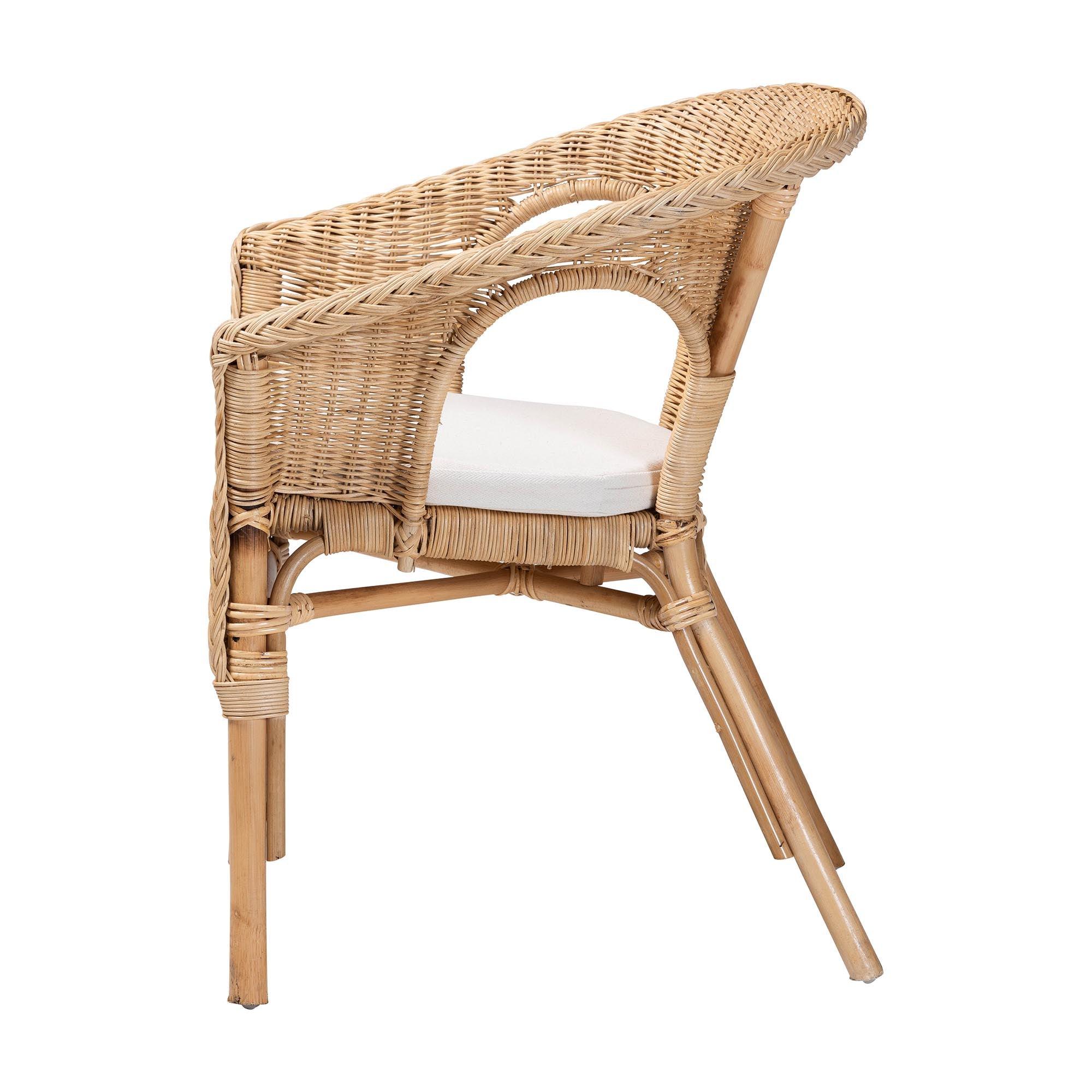 bali & pari Abbey Modern Bohemian Rattan Dining Chair