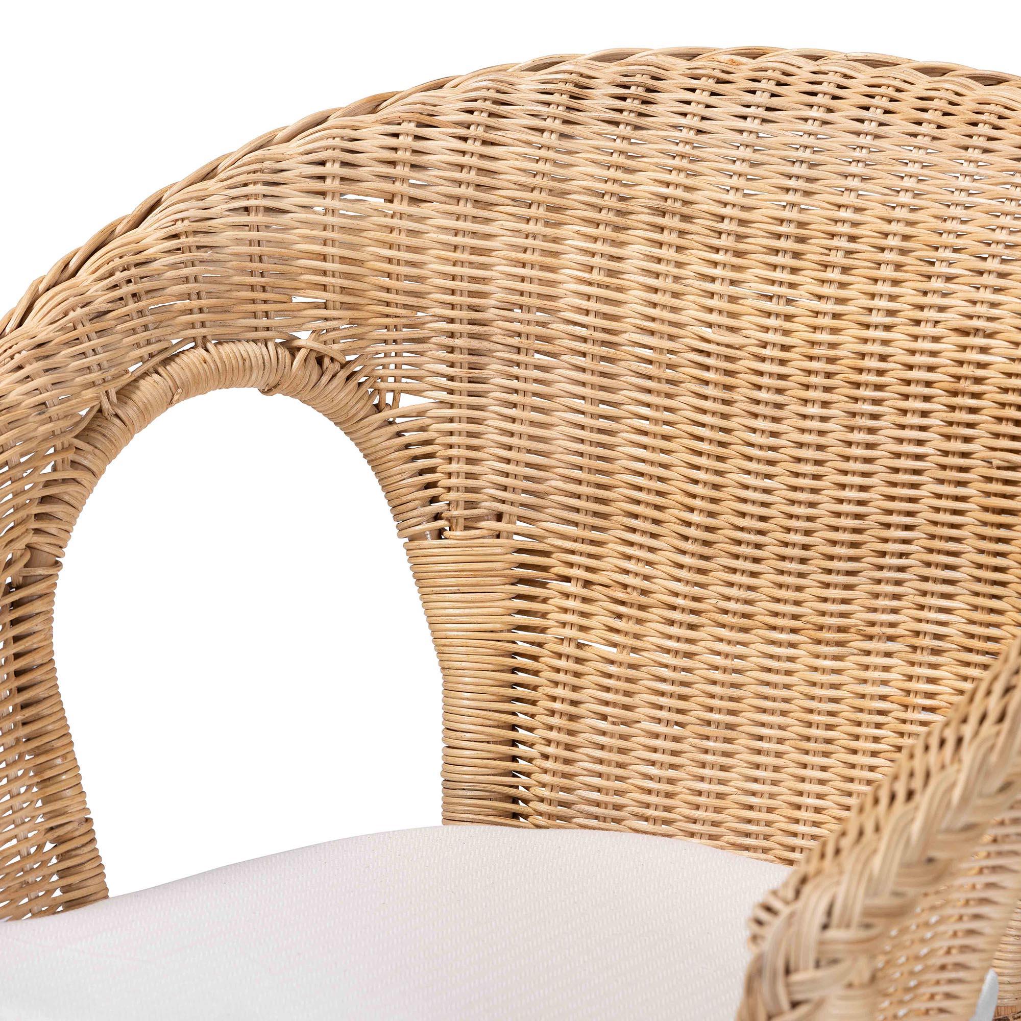 bali & pari Abbey Modern Bohemian Rattan Dining Chair