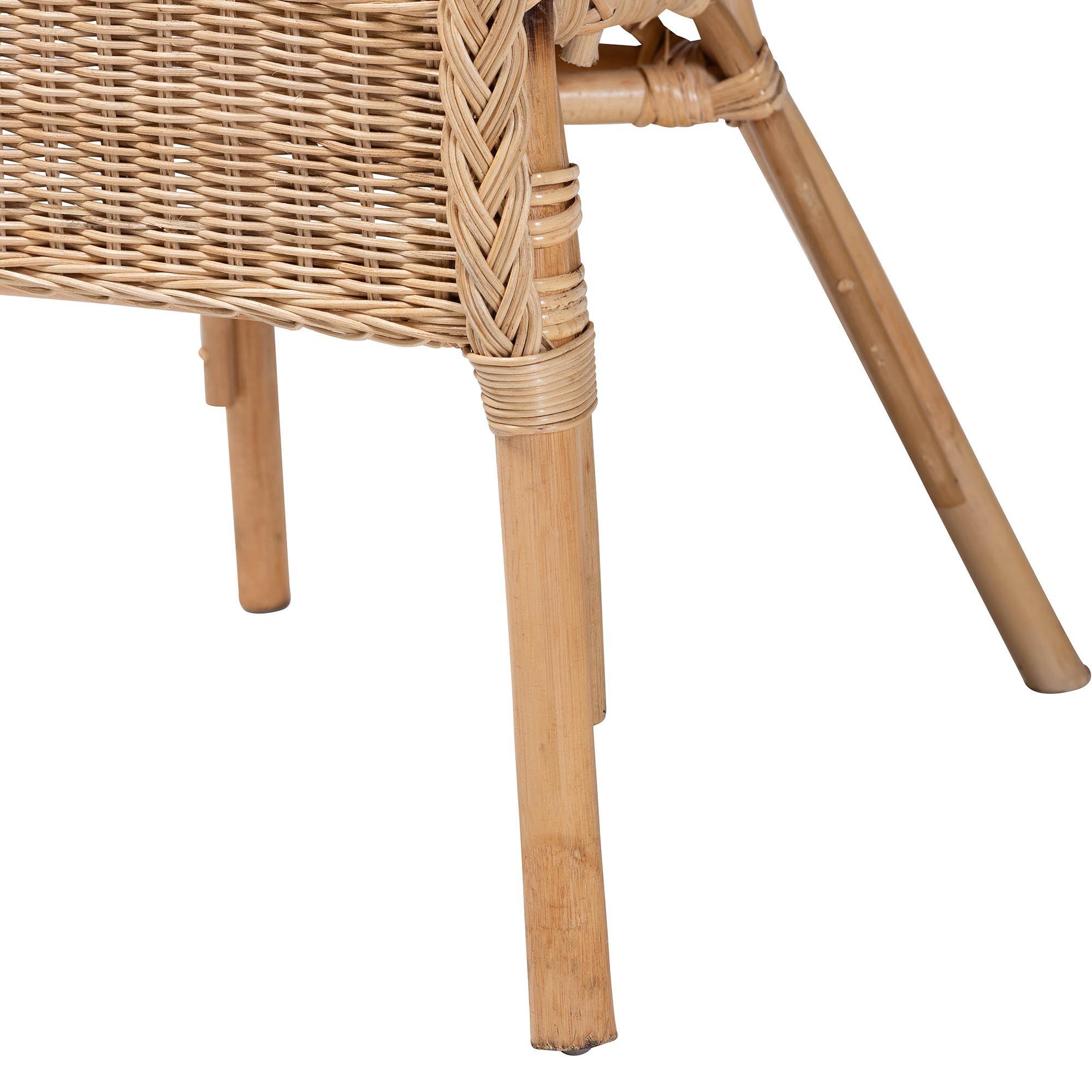 bali & pari Abbey Modern Bohemian Rattan Dining Chair