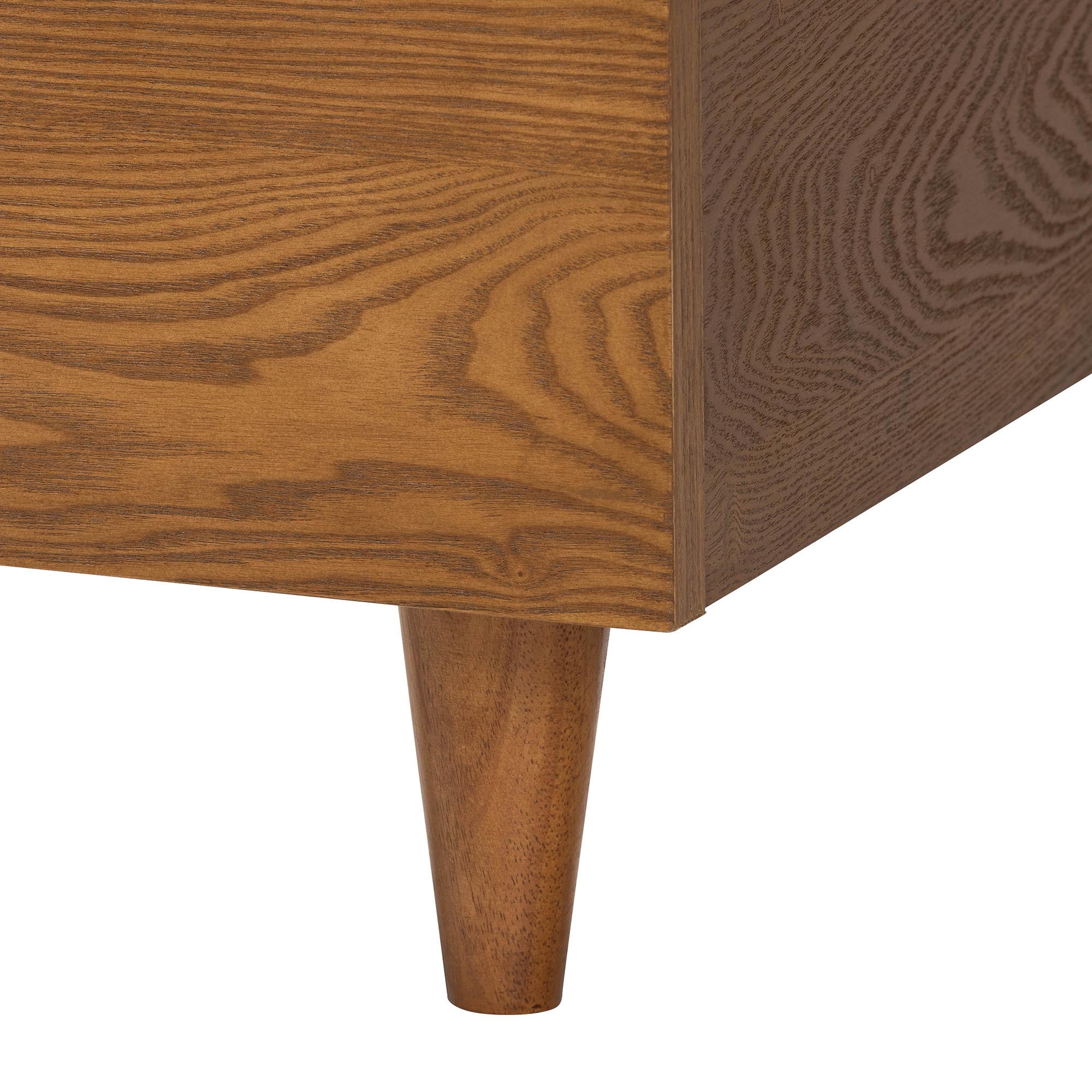 Bernice Japandi Cream Boucle and Wood Bed