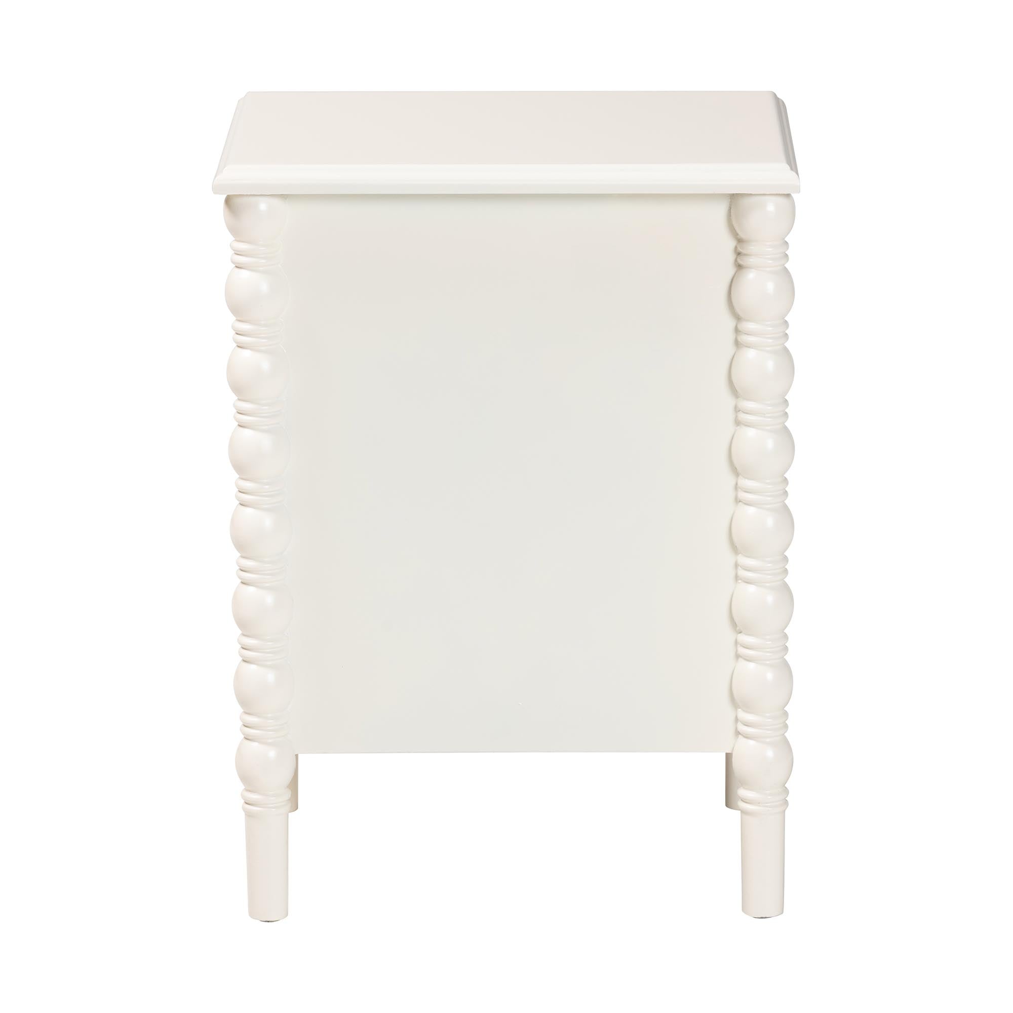 Malinda Classic Wood 2-Drawer End Table with Spindle Legs