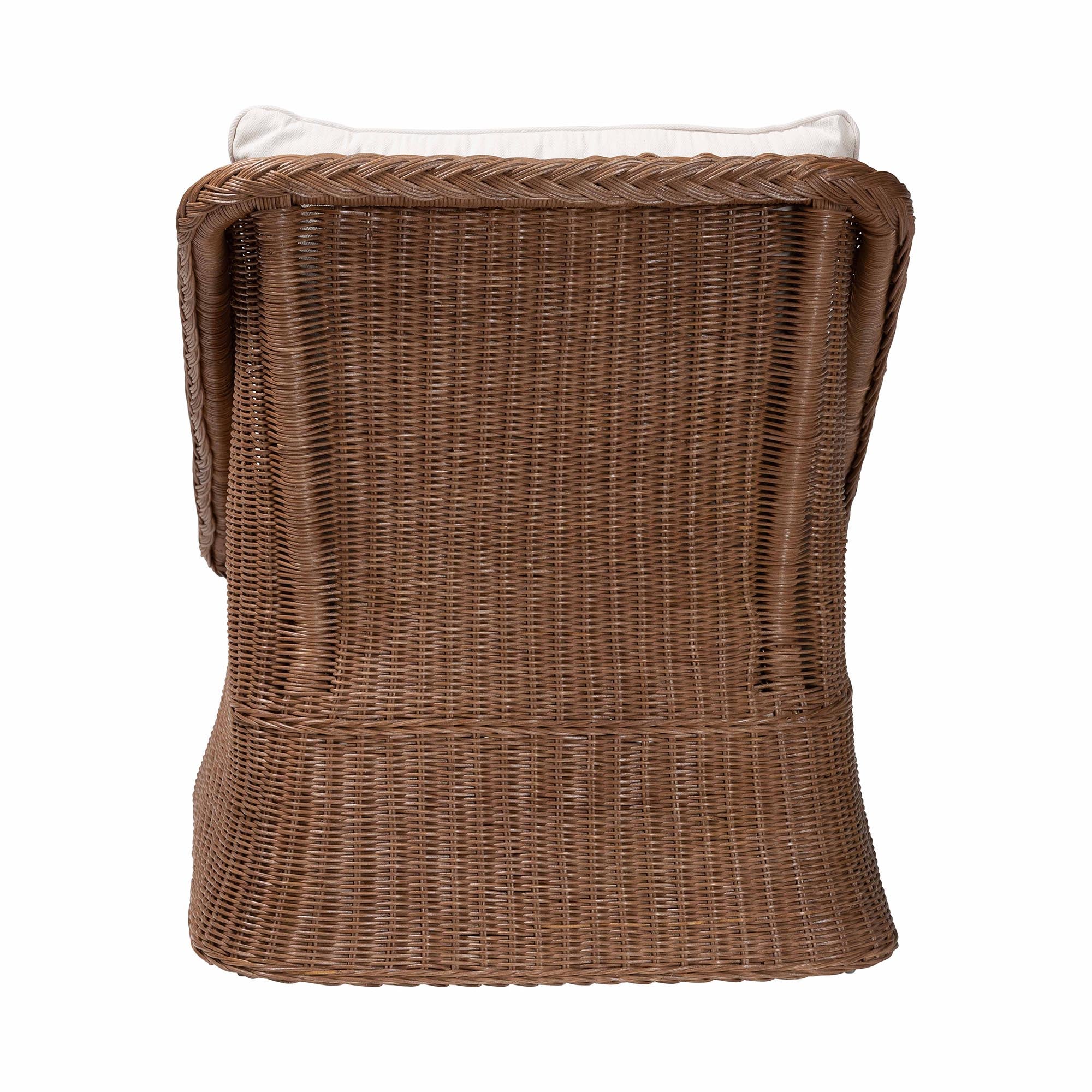 Bali & Pari Derris Bohemian Peanut Braided Rattan Arm Chair