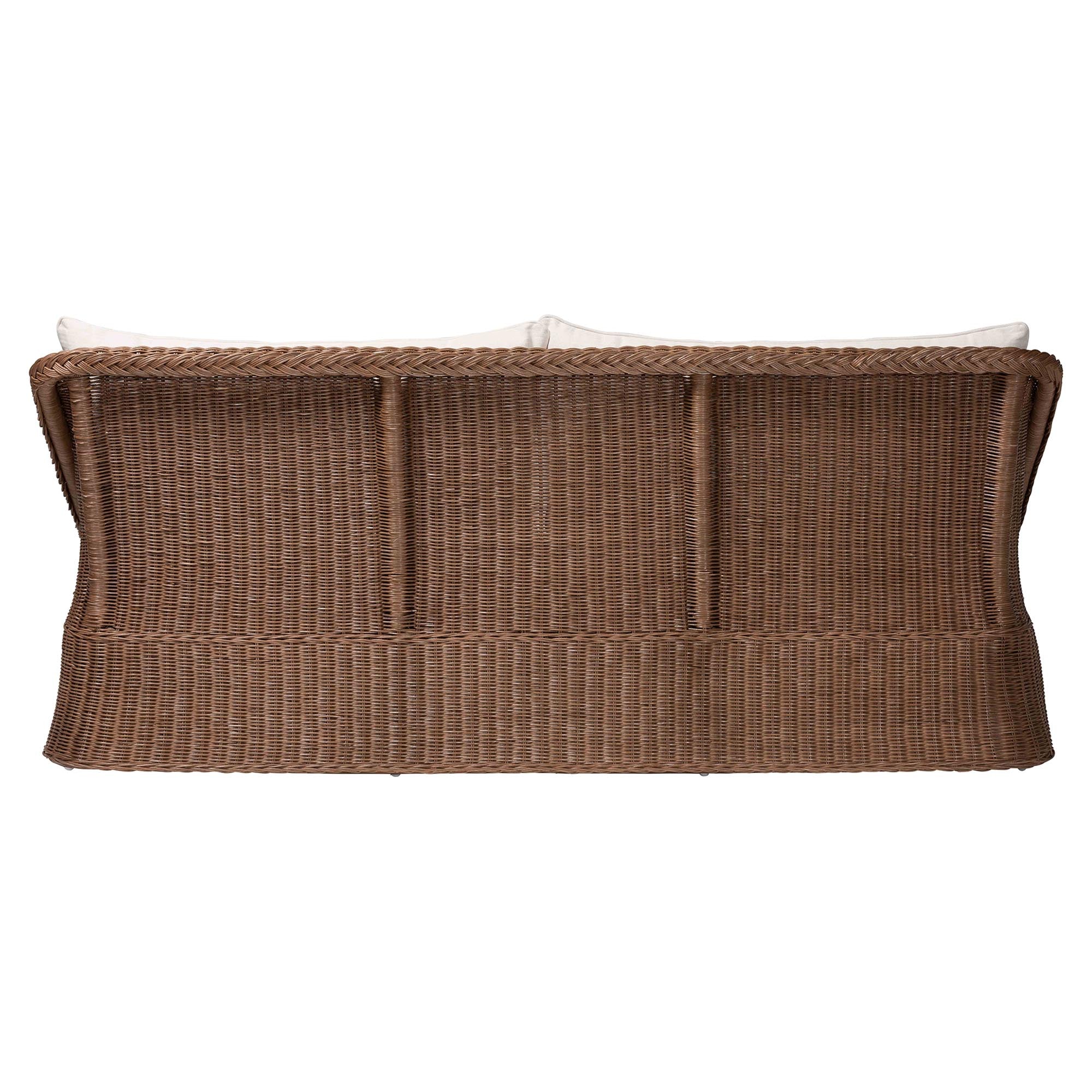 Bali & Pari Derris Bohemian Peanut Braided Rattan Sofa