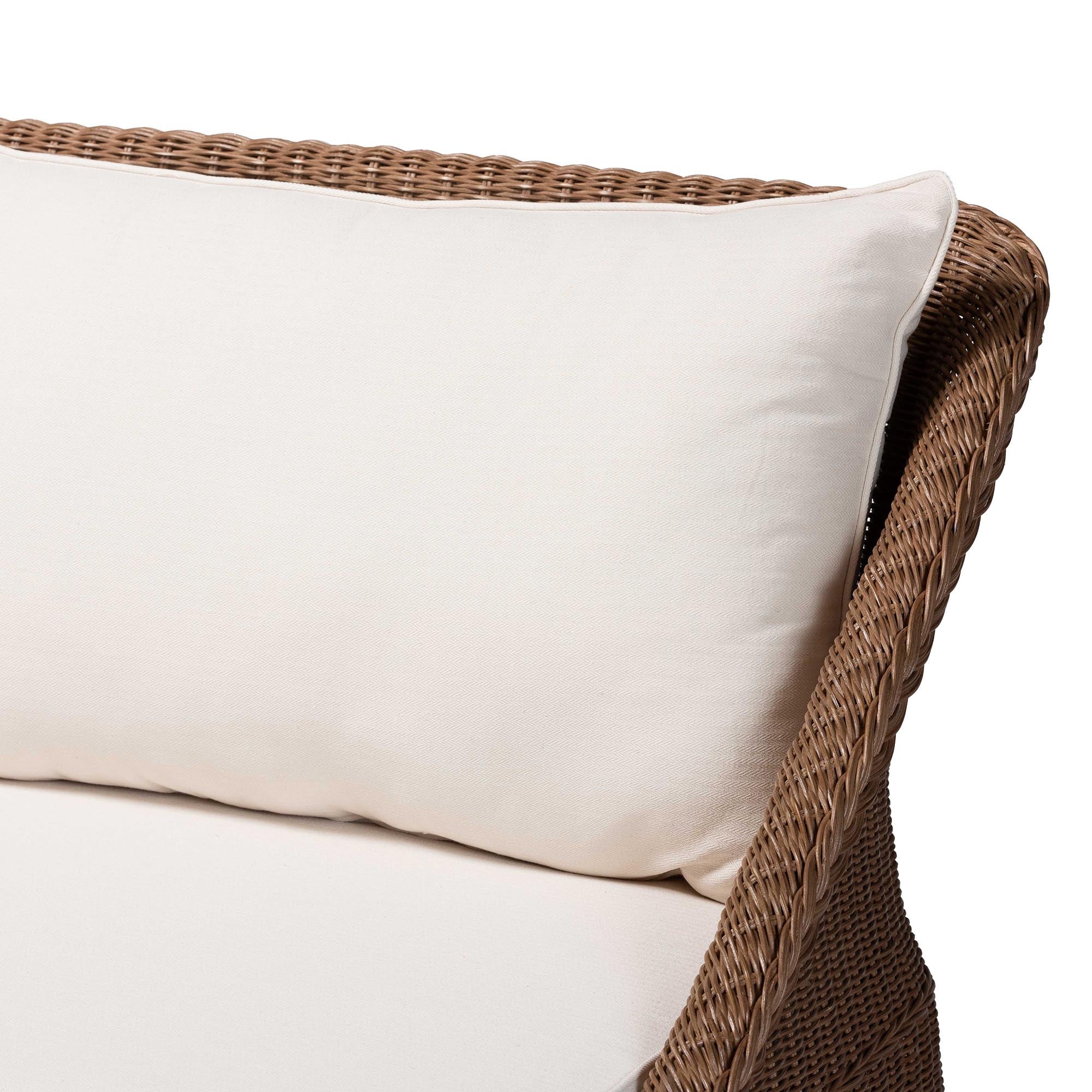 Bali & Pari Derris Bohemian Peanut Braided Rattan Sofa